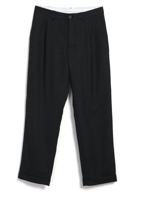 SUNE 32-63-5 | Pleated Classic Trousers | Charcoal Stripes