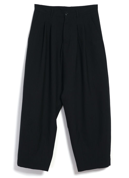ANDREW 32-65-2 | Balloon Trousers | Wool Pin Black