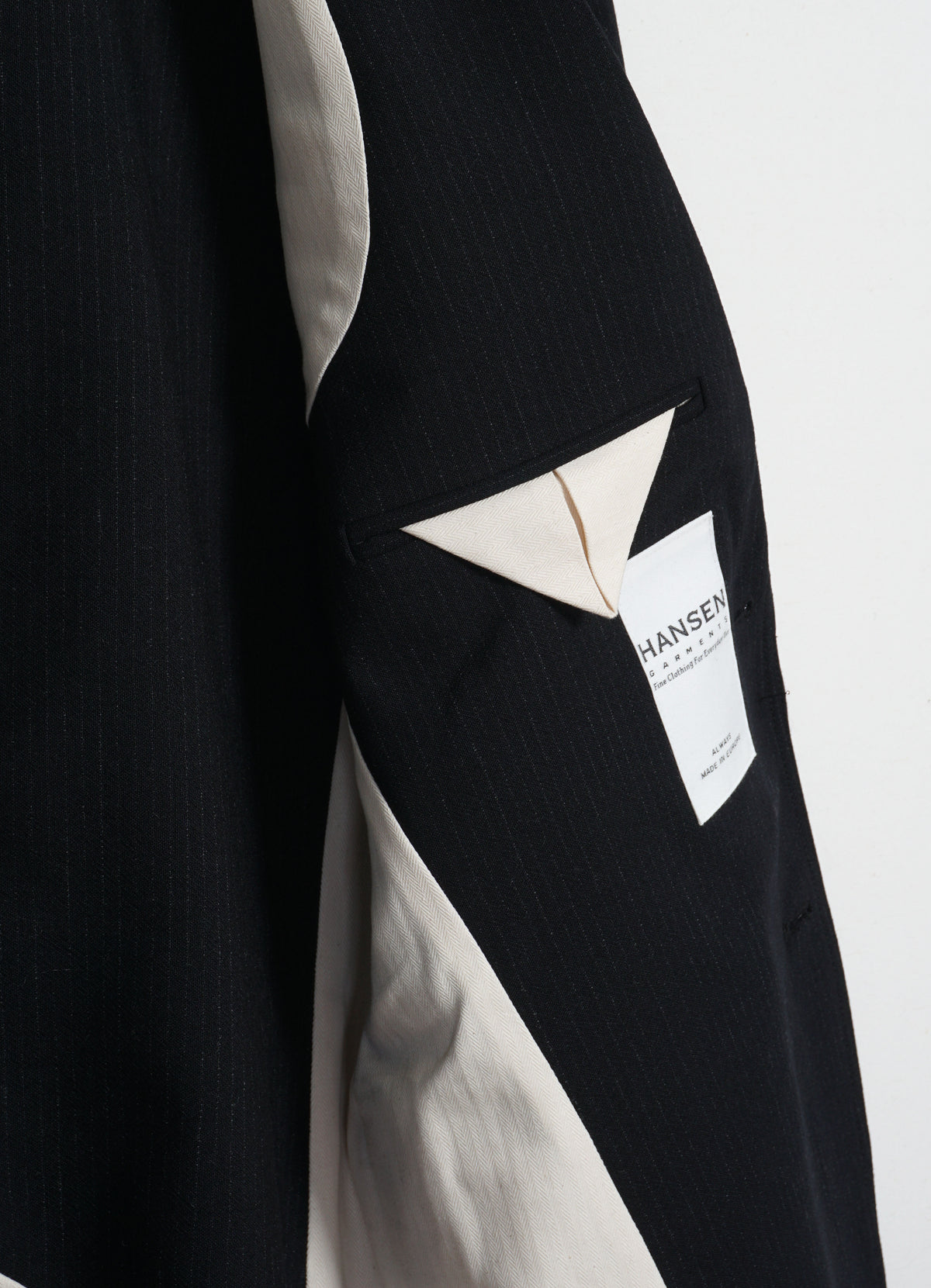 CHARLIE 32-65-2 | Easy Two Button Classic Blazer | Wool Pin Black