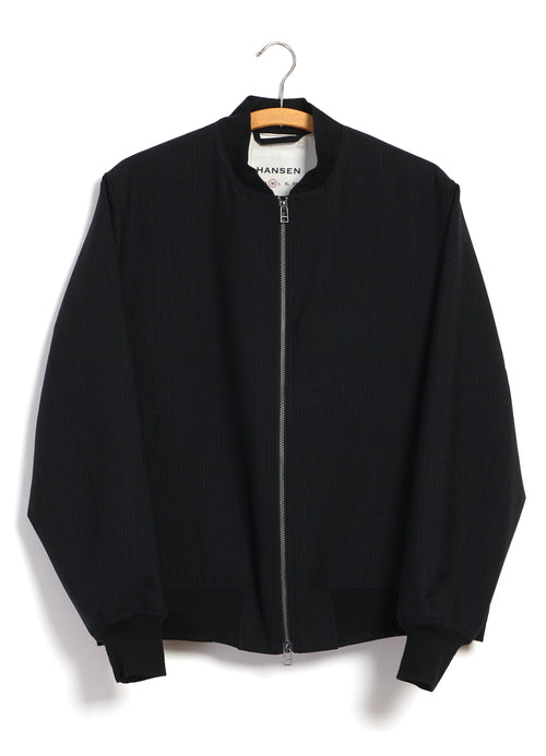 MAX 32-65-2 | Loose Fit Bomber Jacket | Wool Pin Black