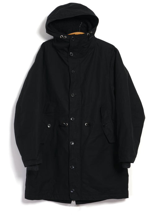 RASMUS 32-68-2 | Waxed Parka With Zipper | Black