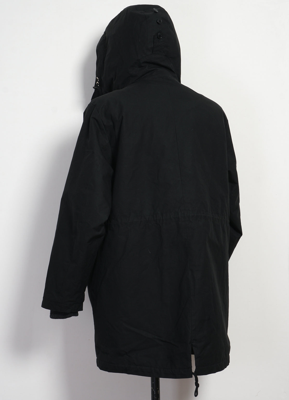 RASMUS 32-68-2 | Waxed Parka With Zipper | Black