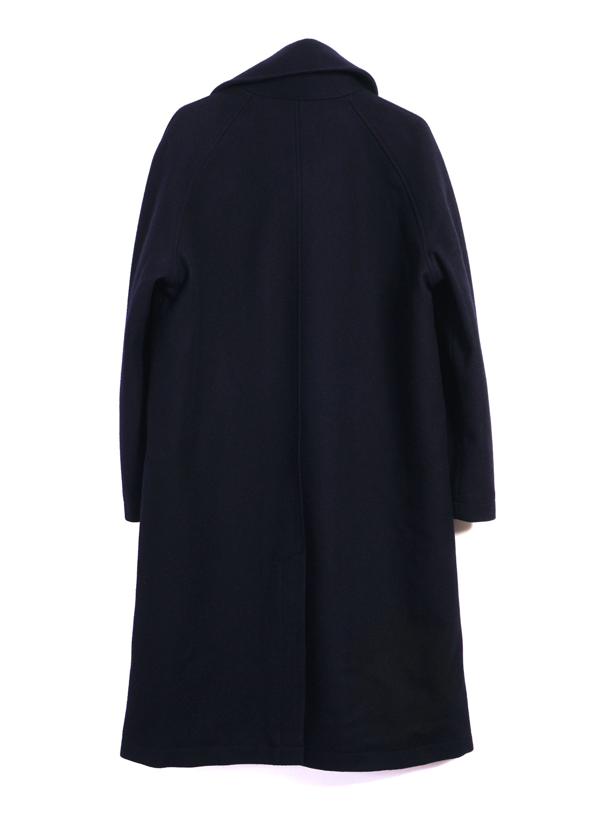 SIGURD 32-74-3 | Long Lined Wool Coat | Solid Blue