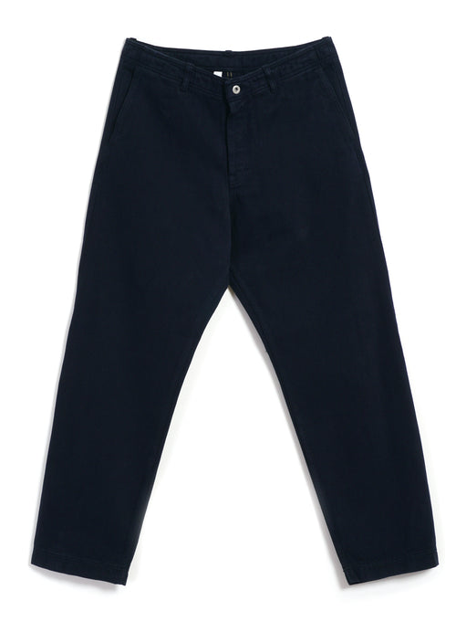 TRYGVE 33-26-3 | Cropped Workwear Trousers | Navy