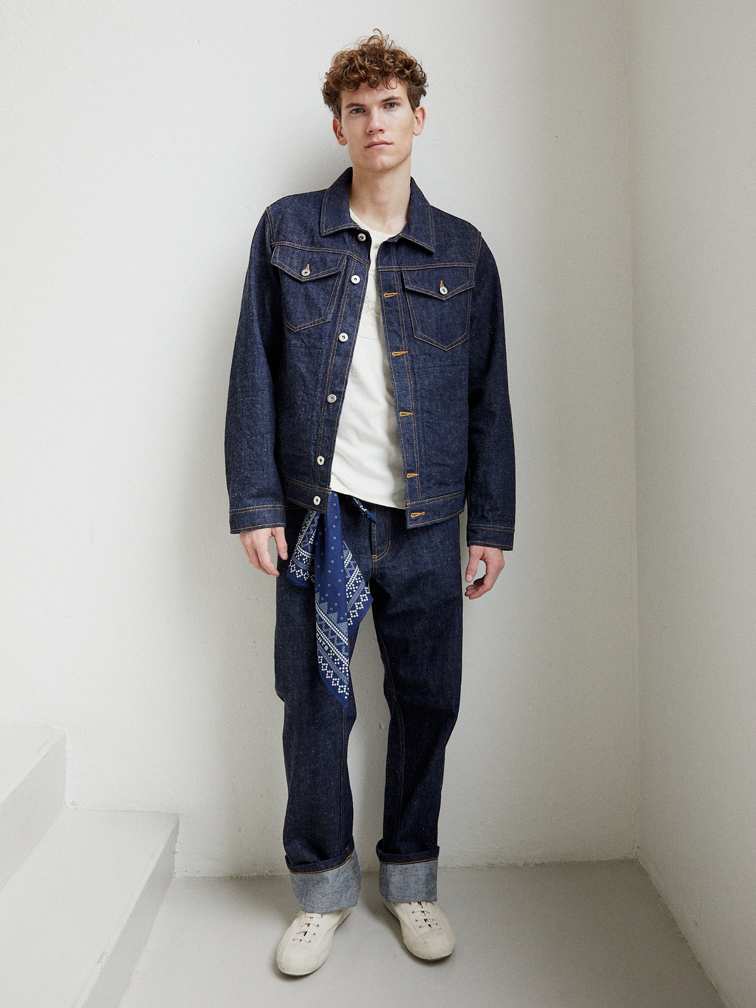 GENE 100-10-20-4 | 13oz Neppy Denim Jacket | Real Indigo – HANSEN