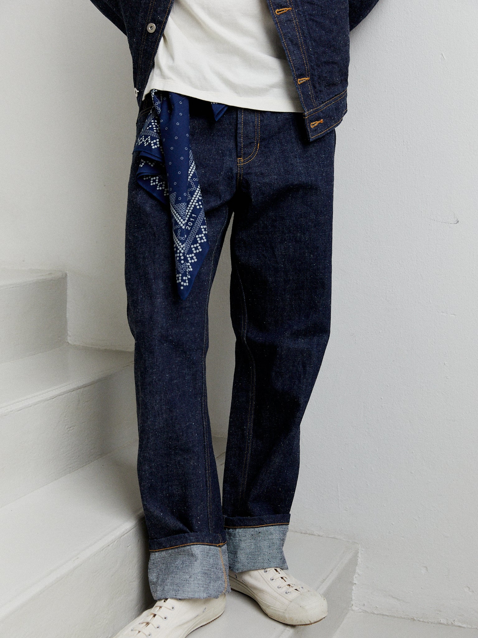 ROBBY 100-12-20-4 | 13oz Neppy Denim Wide Cut Jeans | Real