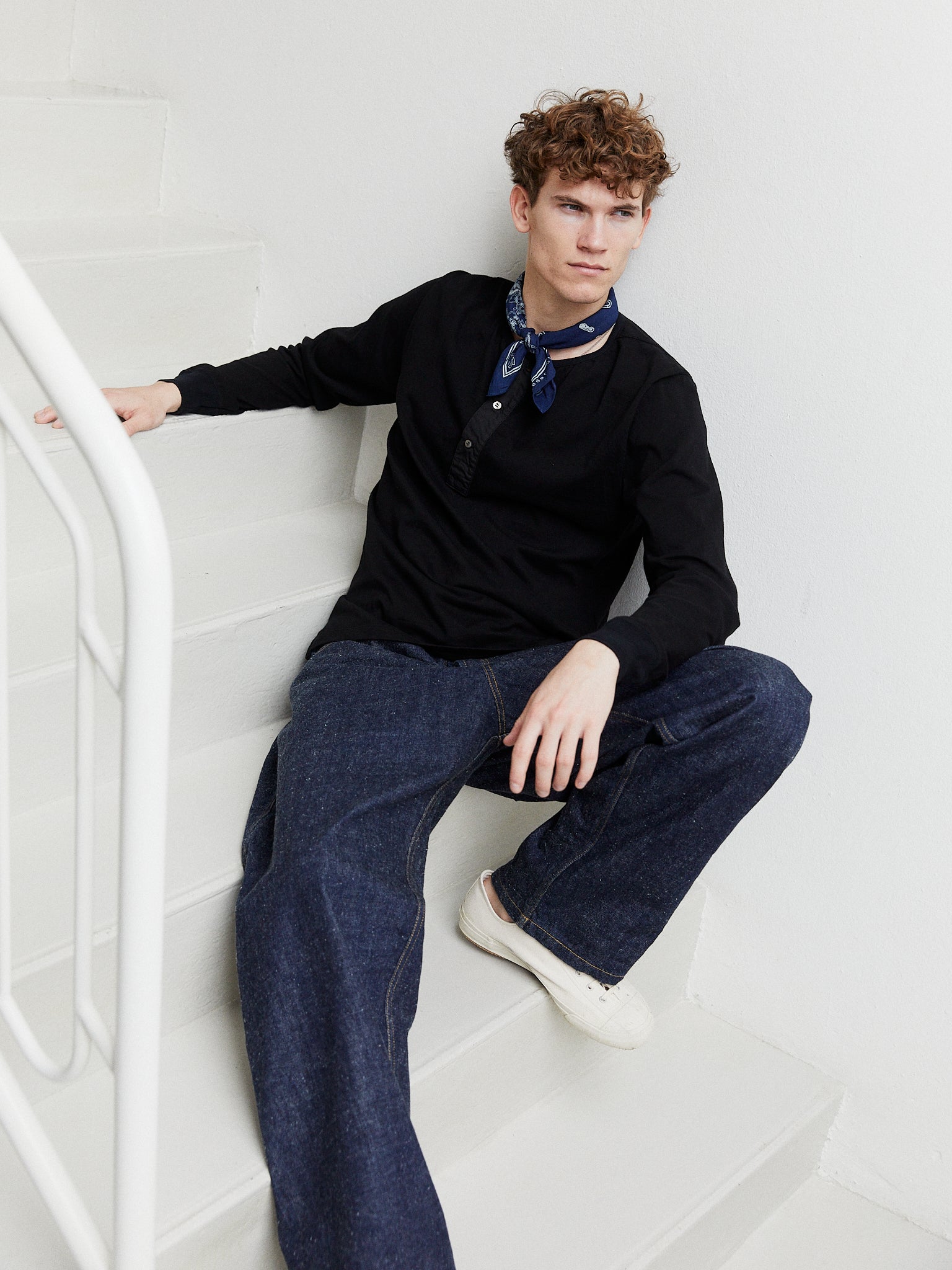 パンツ FOILED DENIM TROUSERS WIDE CUT 28 ROBBY 100-12-20-4 | 13oz Neppy Denim Wide Cut Jeans | Real Indigo