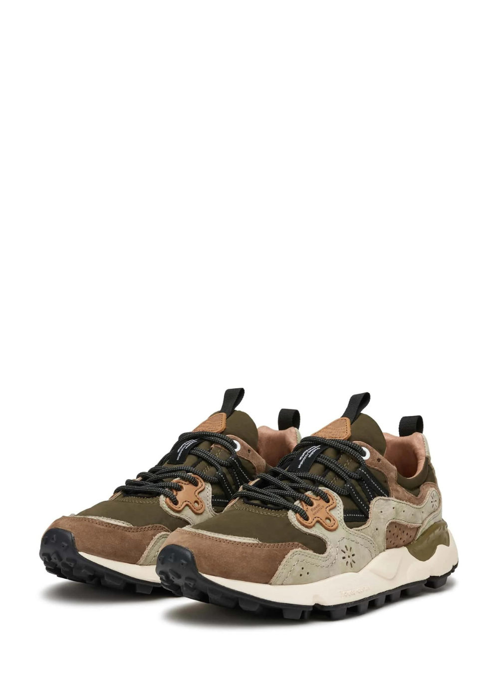 YAMANO 3 | Leather & Nylon Sneaker | Black/Military