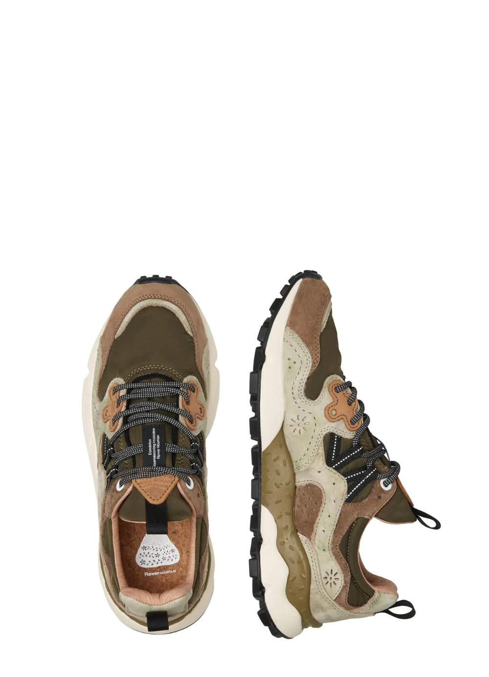 YAMANO 3 | Leather & Nylon Sneaker | Black/Military