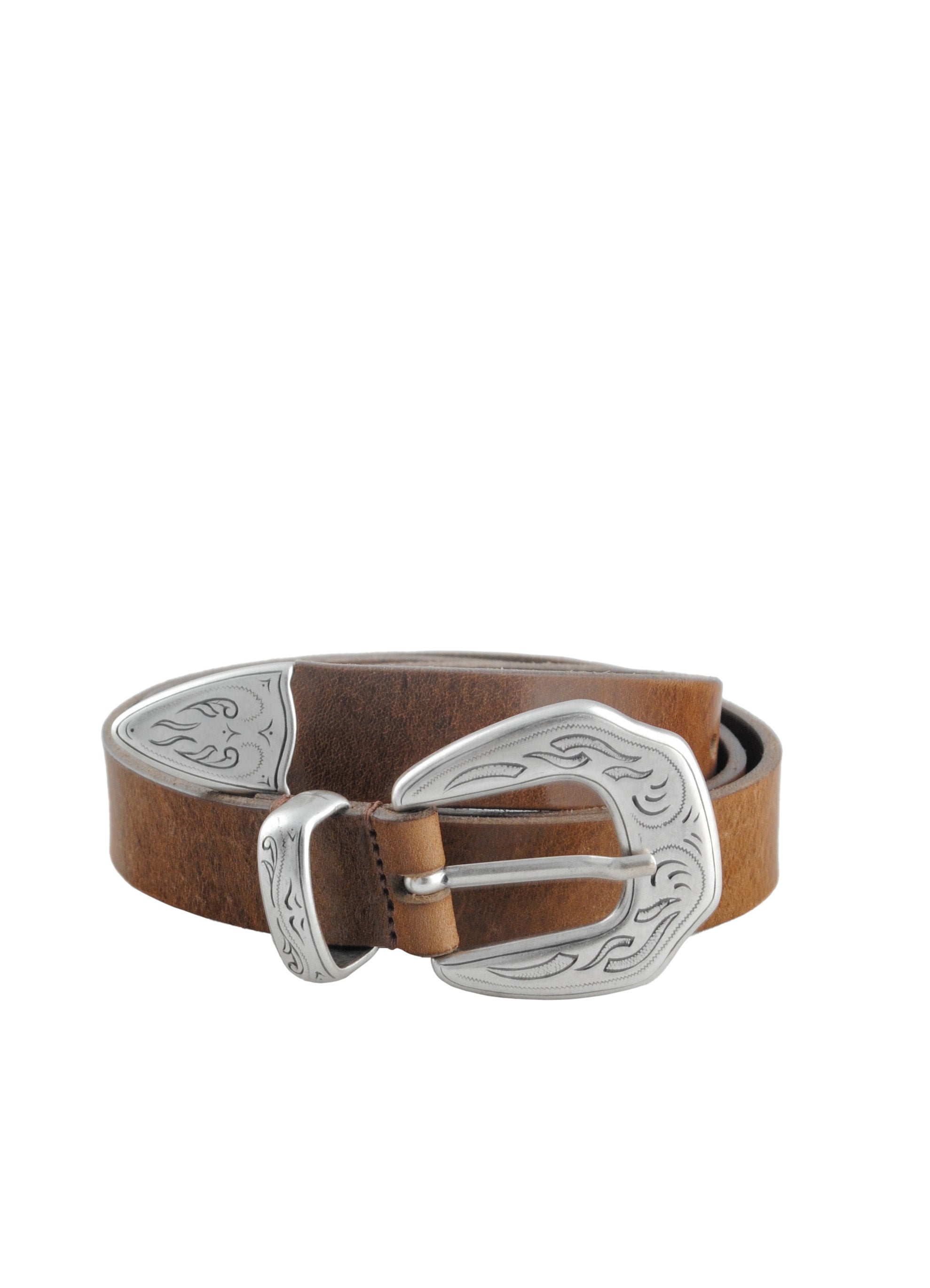 M2438 | Western Leather Belt | Dusted Brown