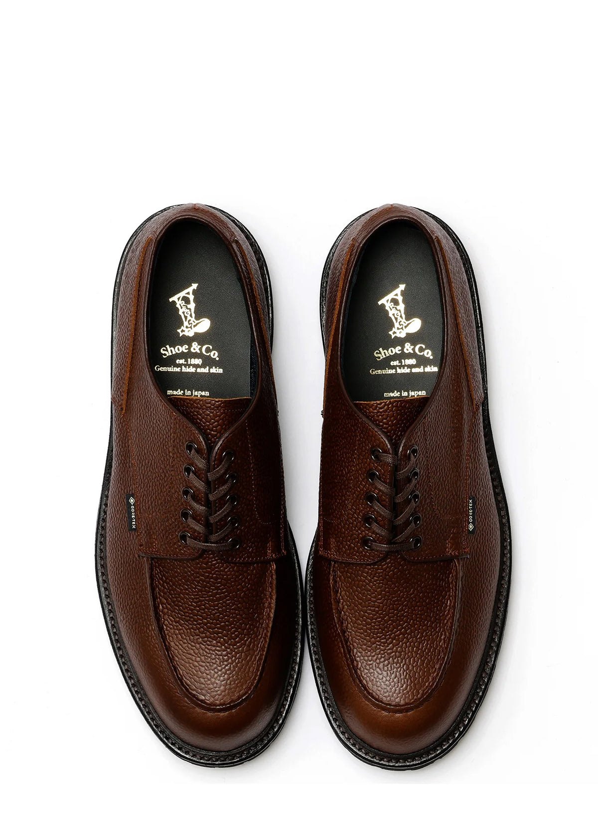 U-TIP | Gore-Tex Leather Shoe | Dark Brown Embossed