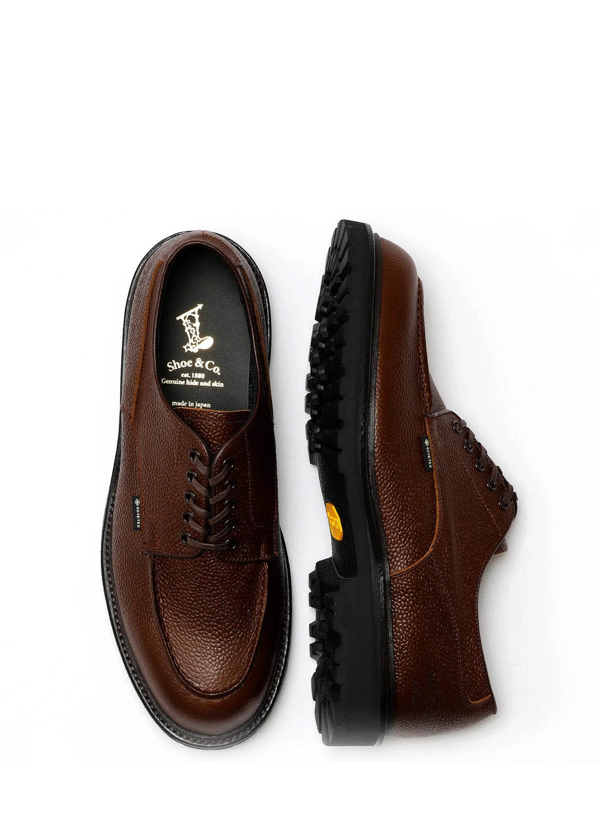 U-TIP | Gore-Tex Leather Shoe | Dark Brown Embossed