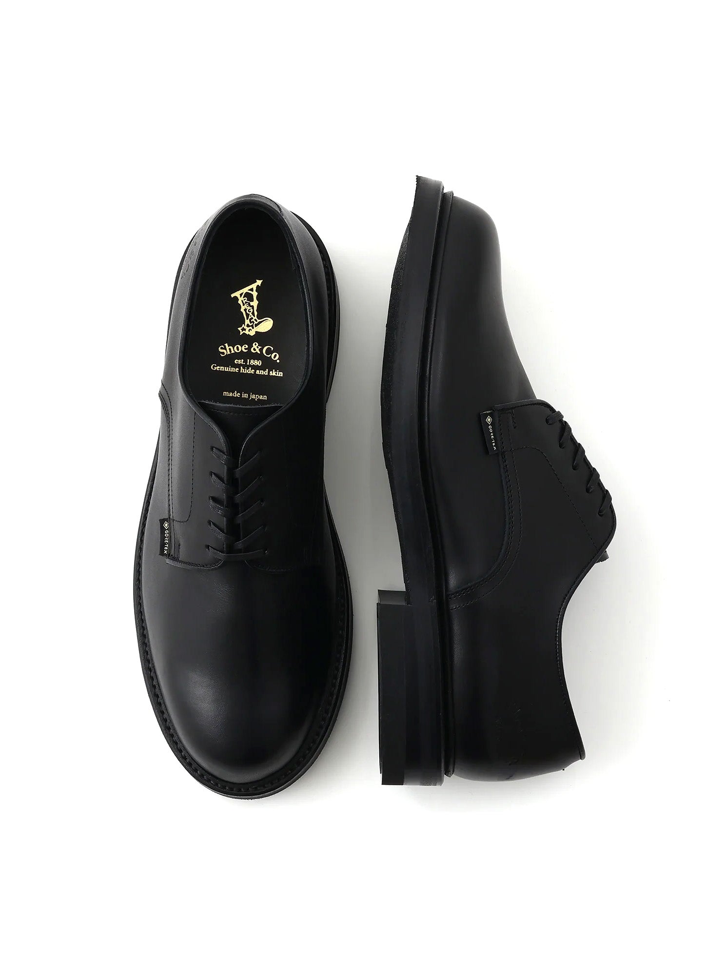 PLAIN TOE | Gore-Tex Leather Shoe | Black