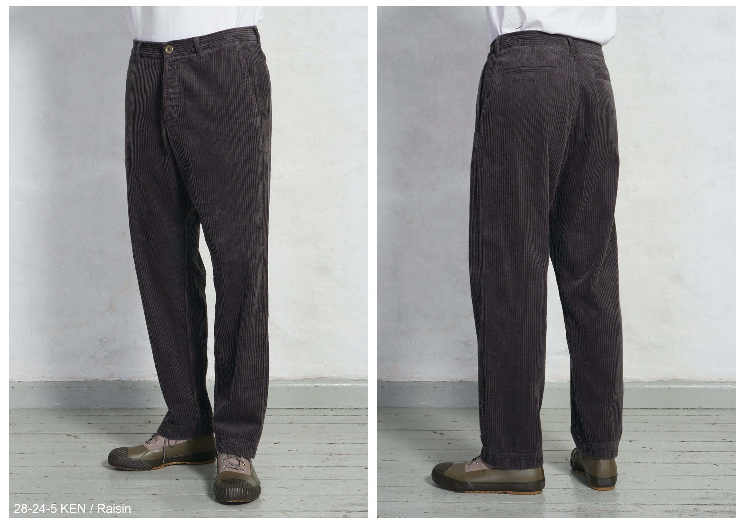 KEN 28-24-5 | Wide Cut Trousers | Raisin