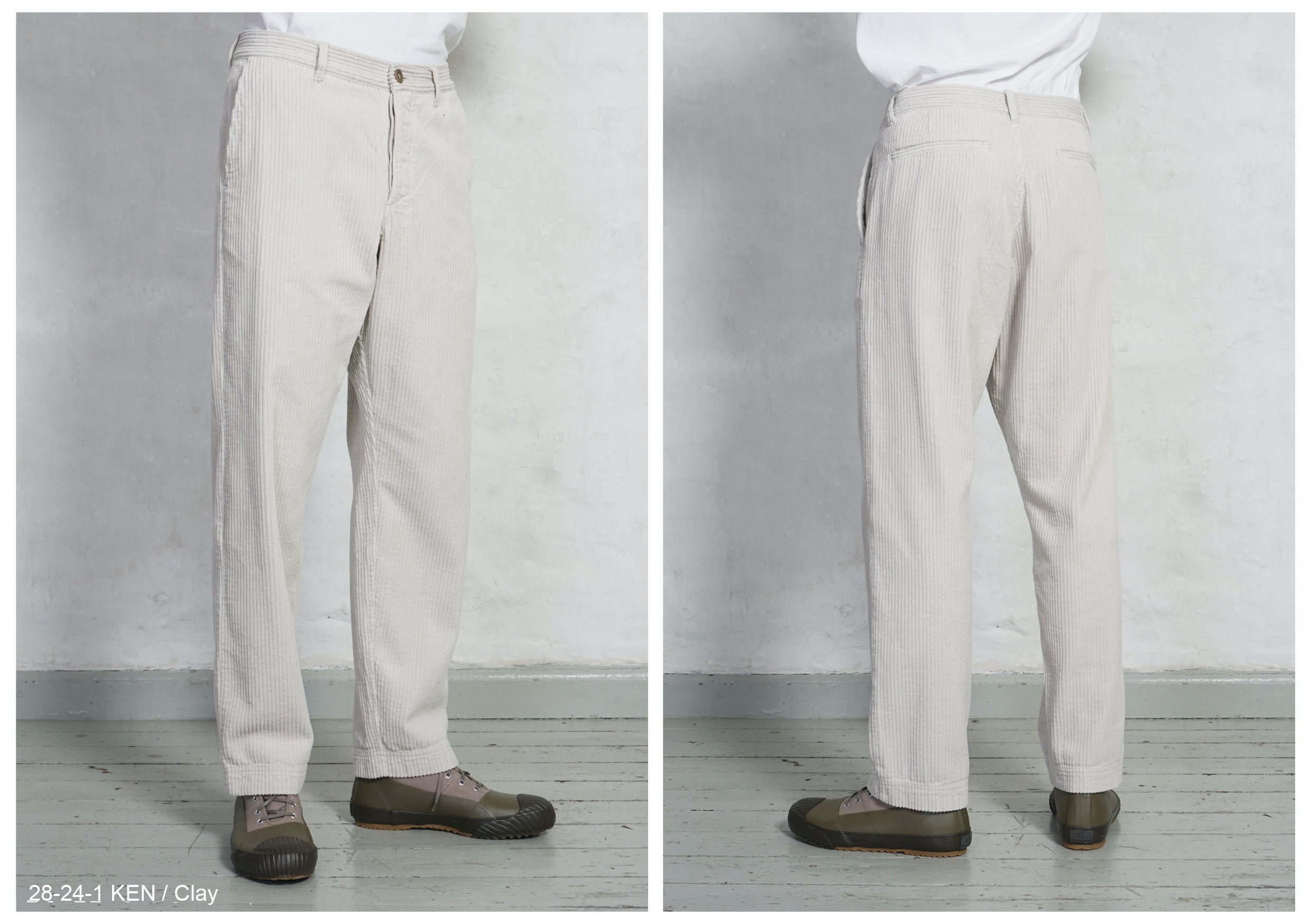 KEN 28-24-1 | Wide Cut Trousers | Clay