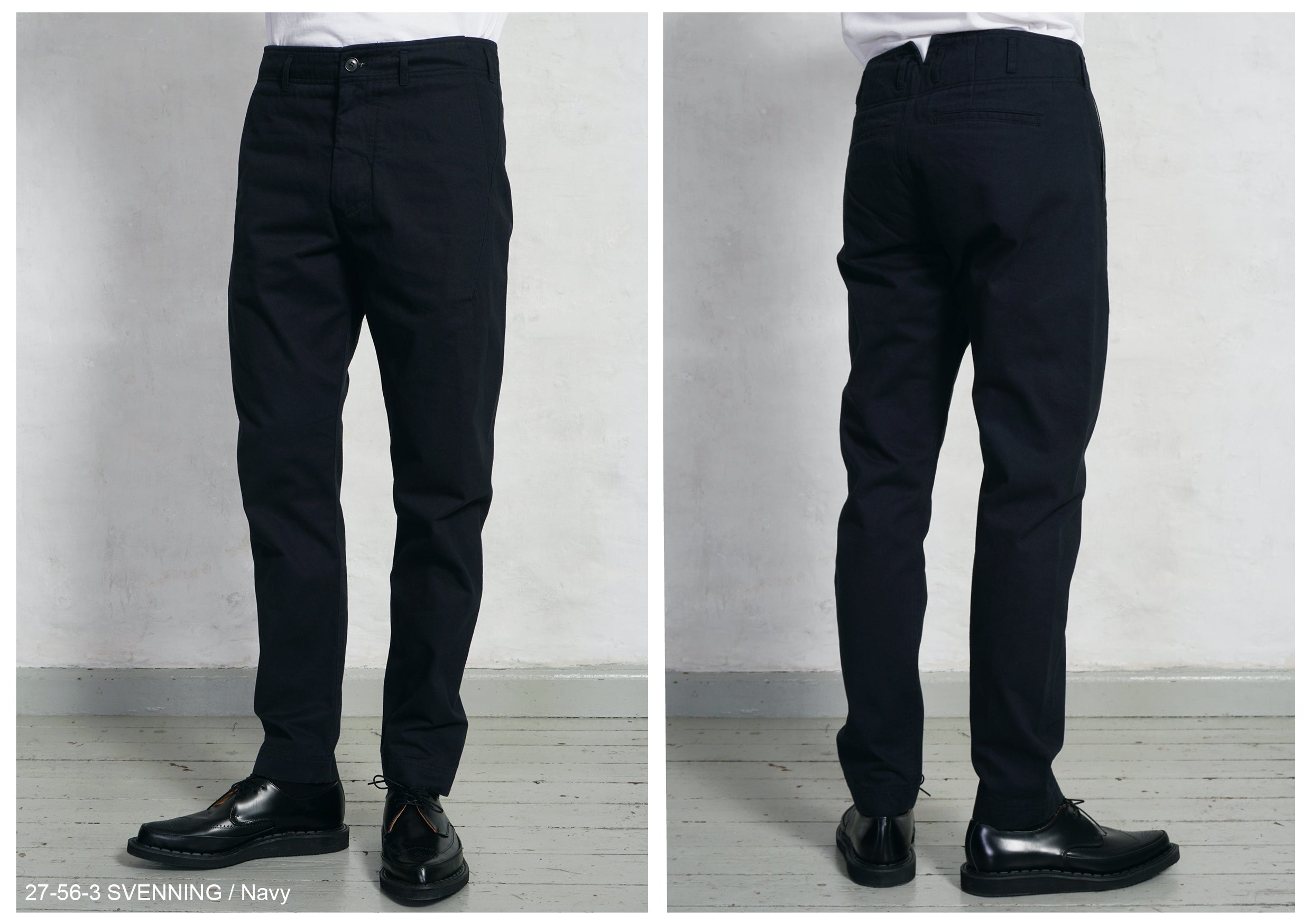 SVENNING 27-56-3 | Slim Fit Everyday Trousers | Navy