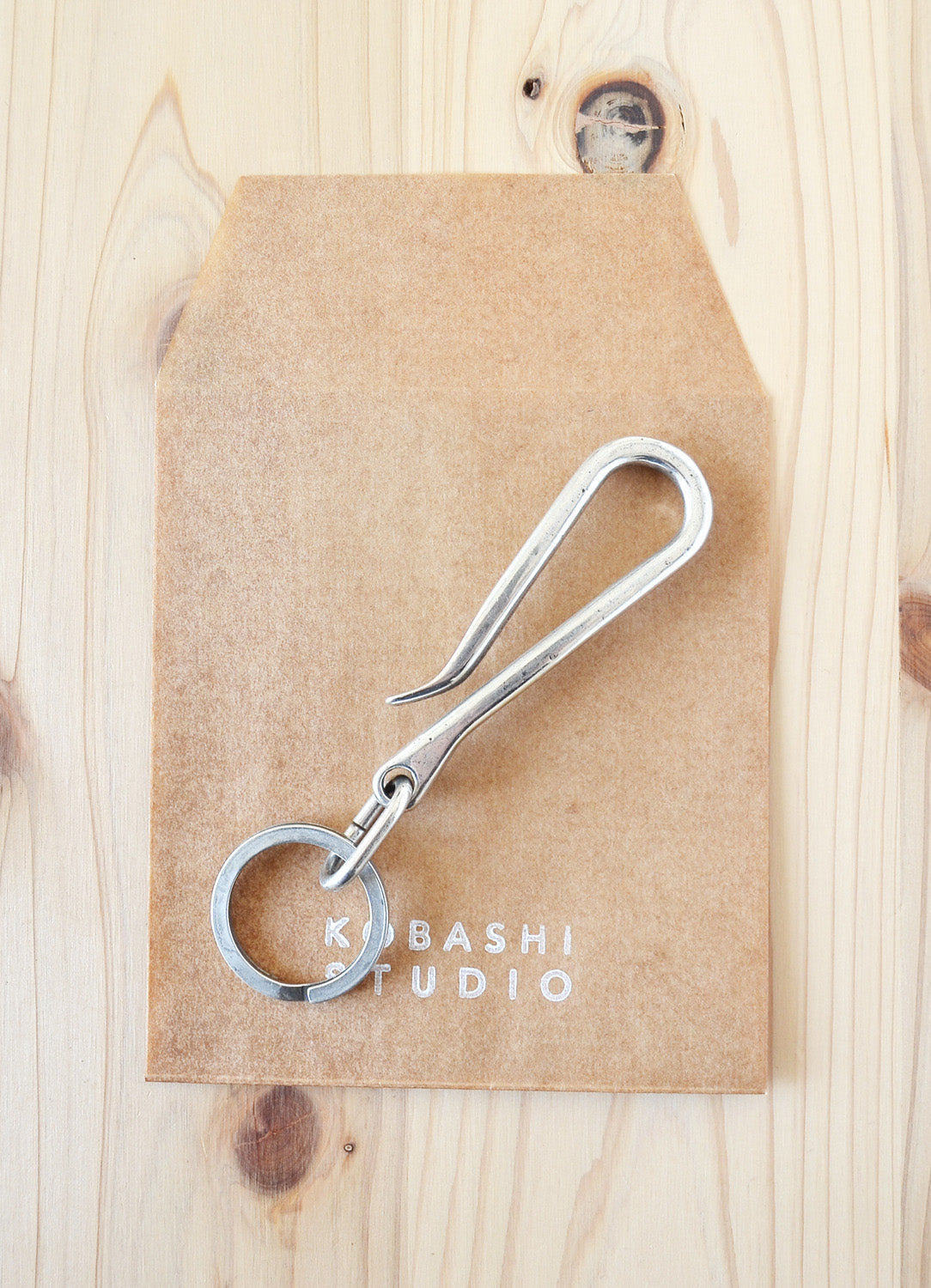 BR725FS | Sand Cast Key Hook with Flat Ring | Silver Plated