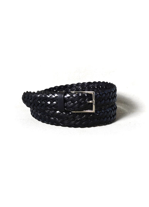 BRAIDED | Leather Belt | Black/Palladium