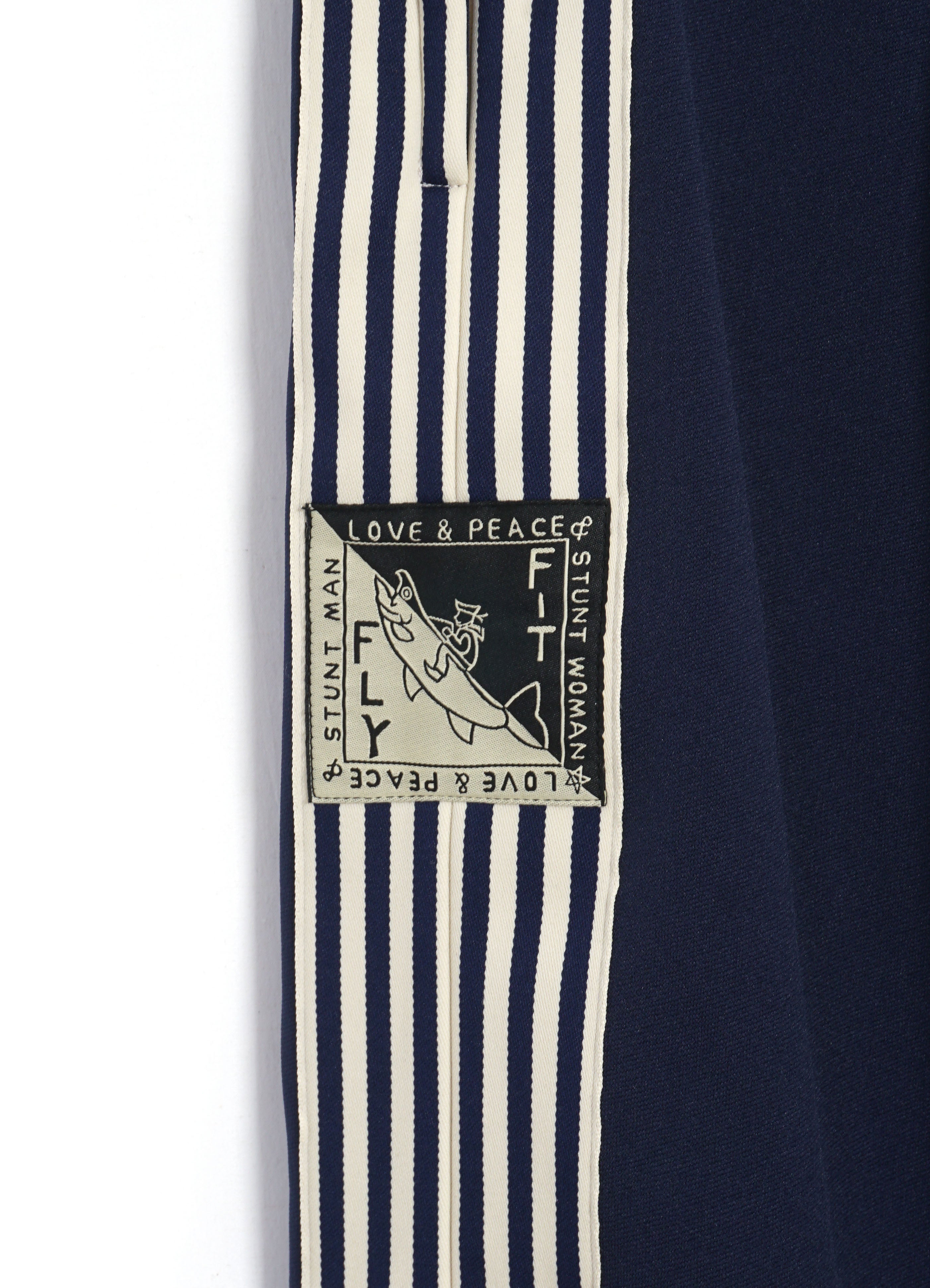 SMOOTH JERSEY SAILOR | Baggy Track Pants | Navy