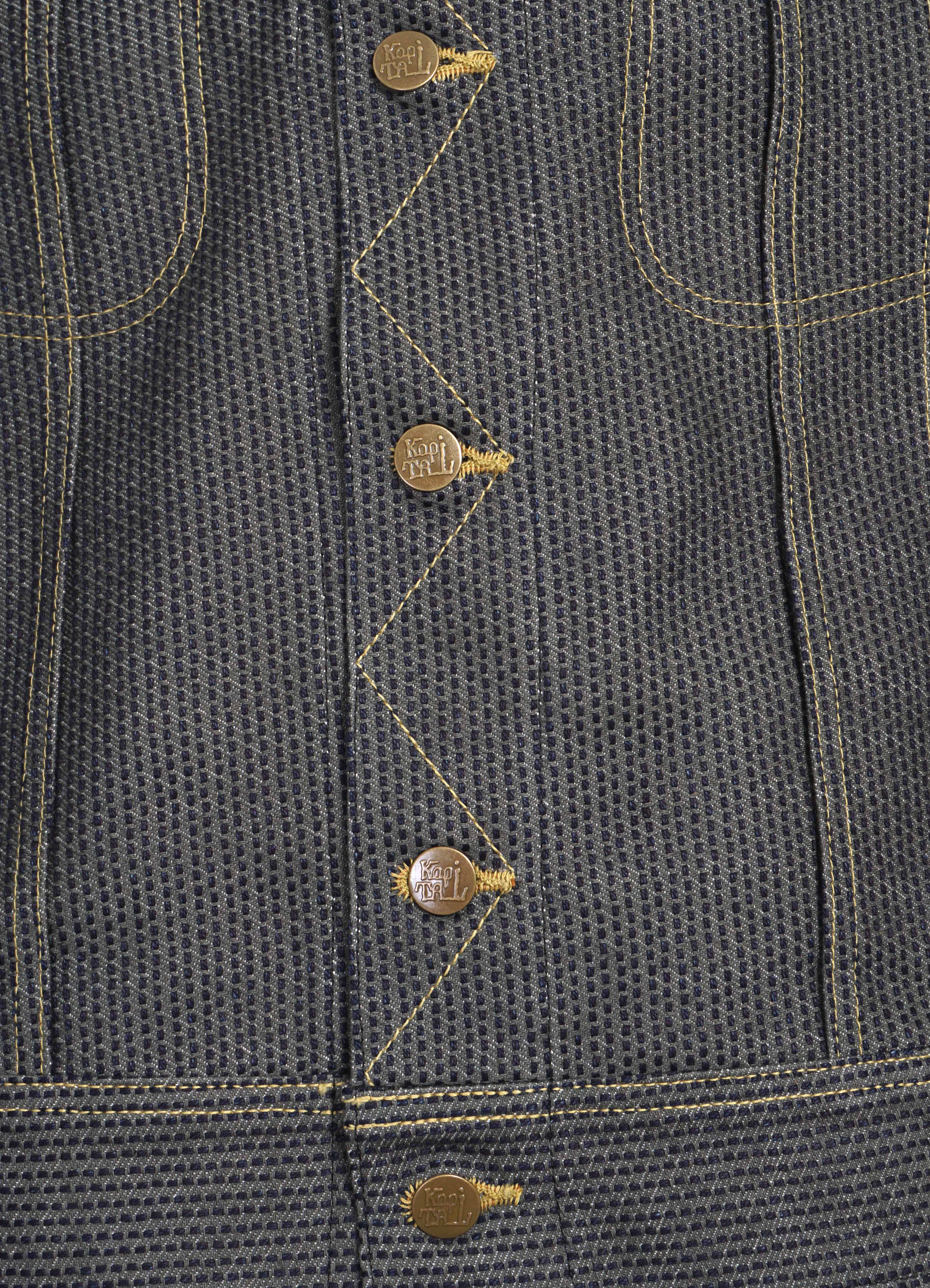 CENTURY DENIM WESTERNER | Sumi-Dyed Sashiko Denim Jacket | N7S Ash Grey
