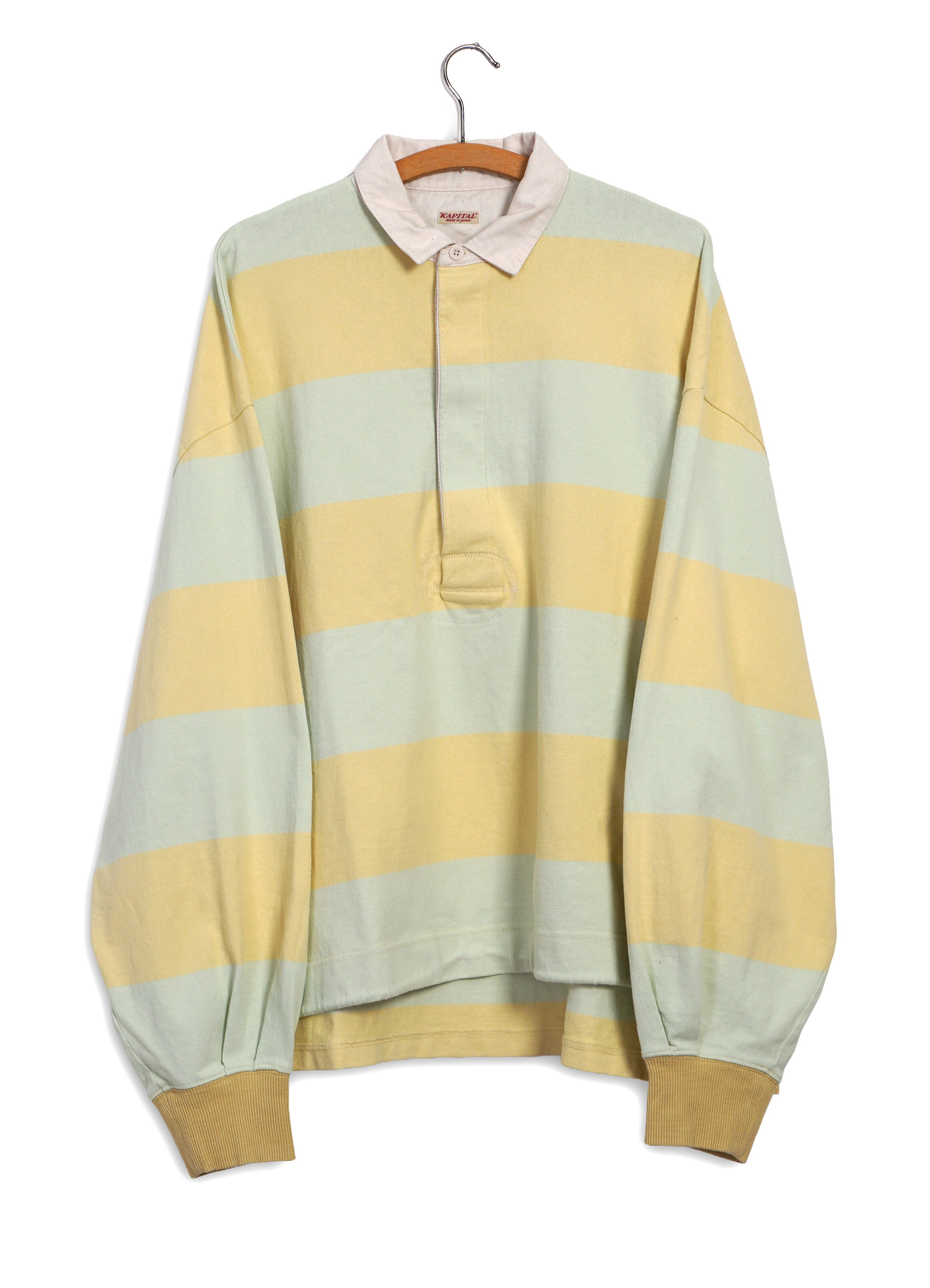 JAIL STRIPE | Big Rugger Shirt | Yellow/Green – HANSEN Garments