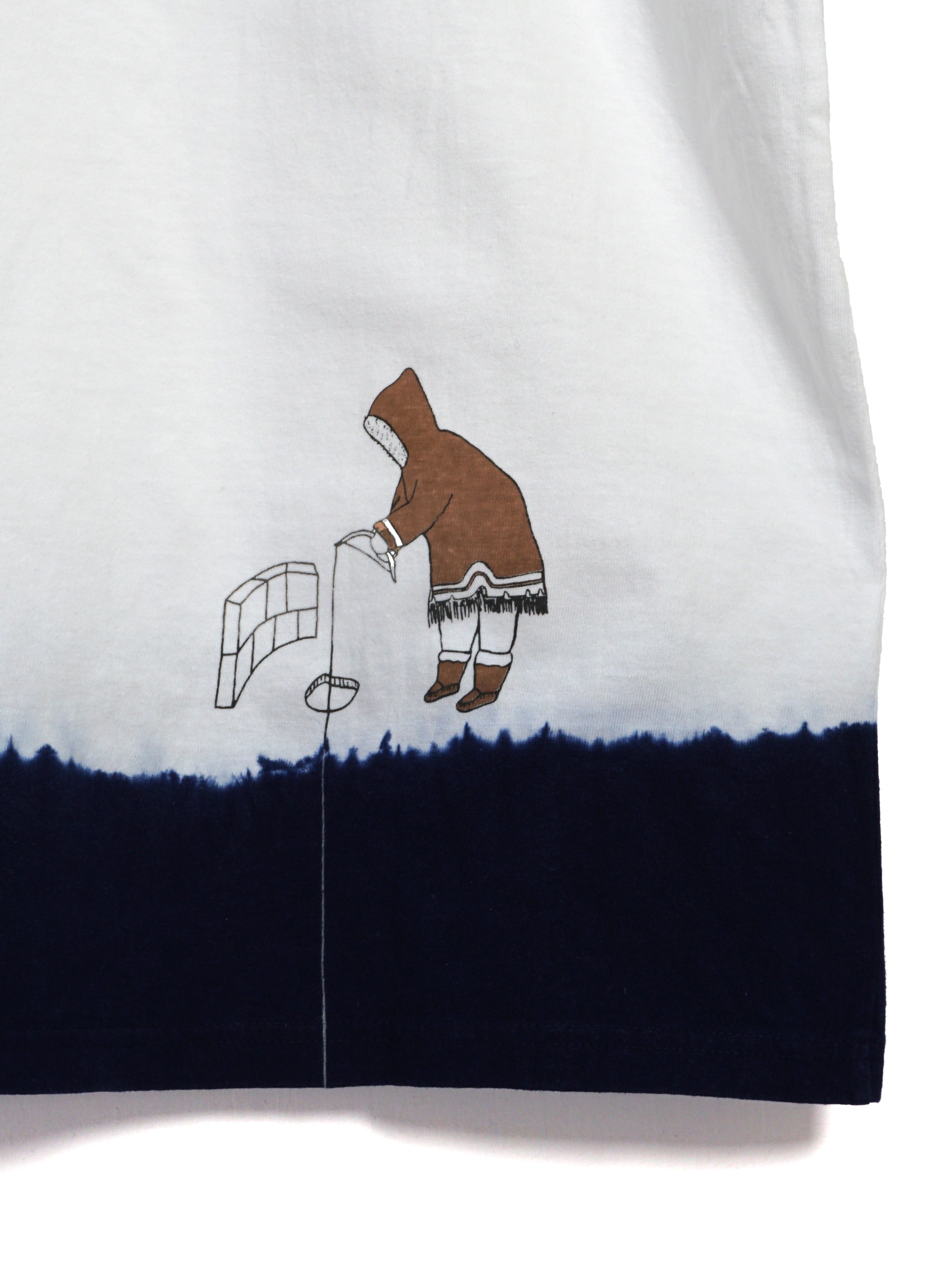 ICE FISHING SHALLOW | Hand-dyed Crew Tee | Indigo