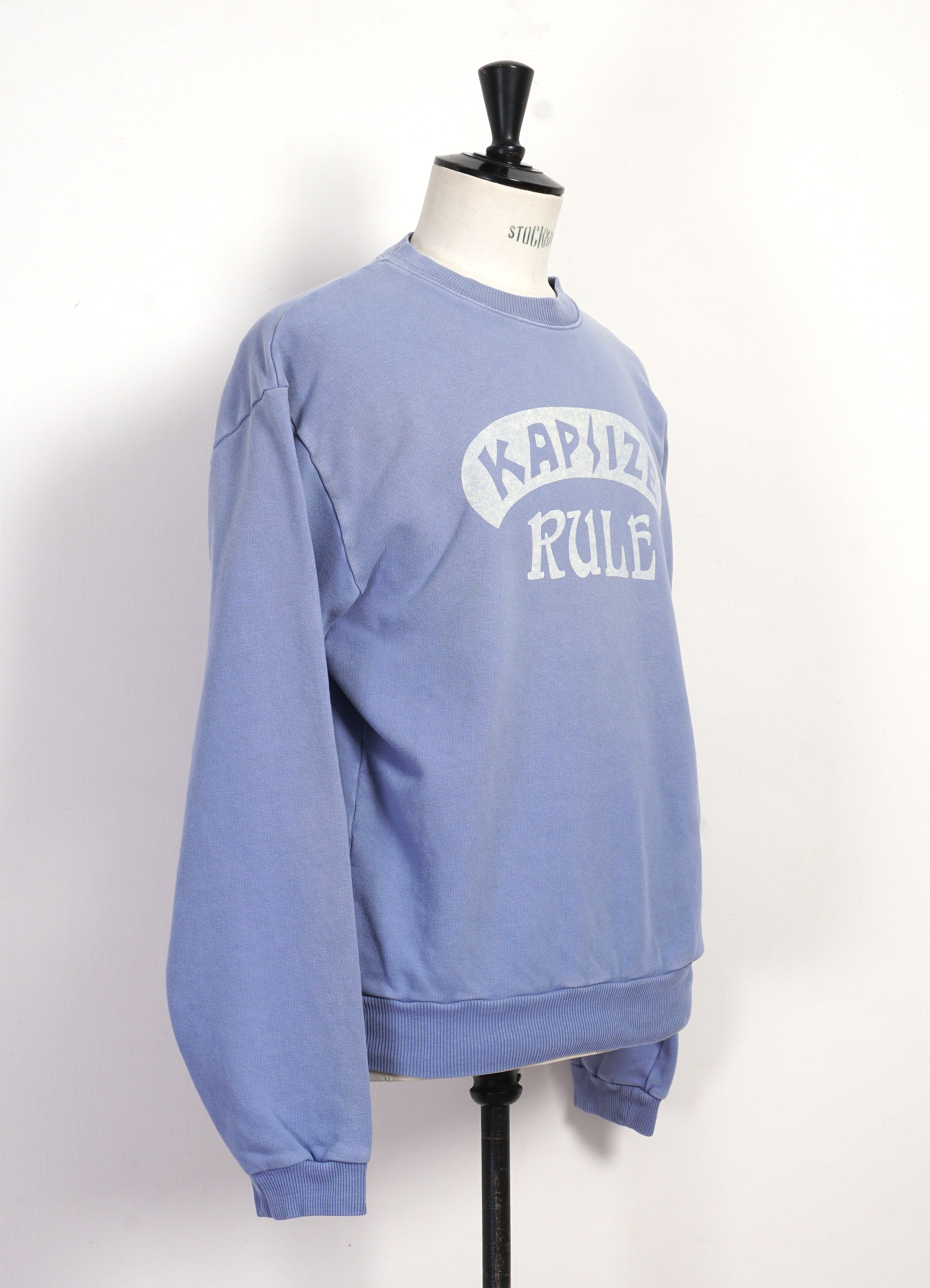 KAPSIZE RULE | Faded Print Hoodie | Powder Blue