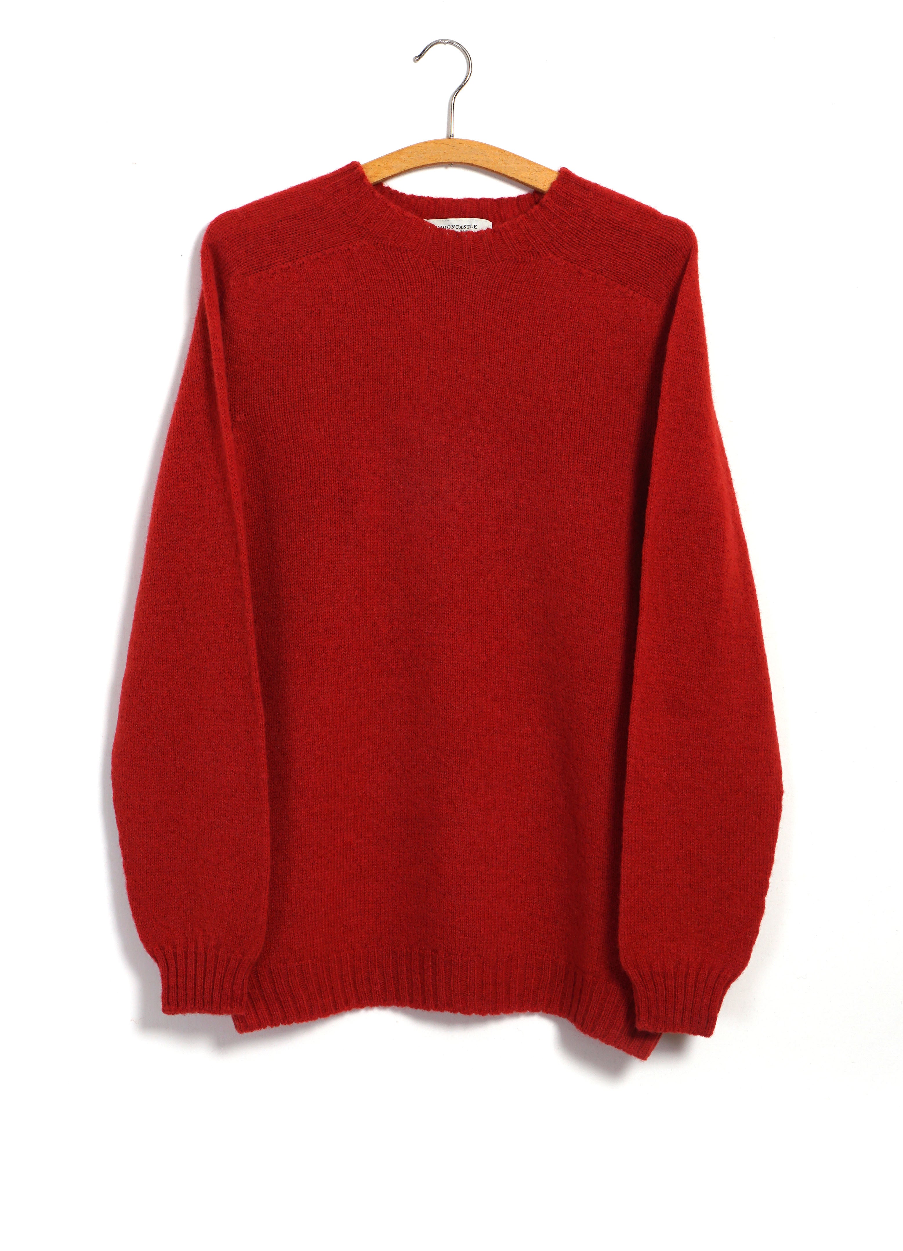 SW1 | Shetland Wool Crewneck | Red