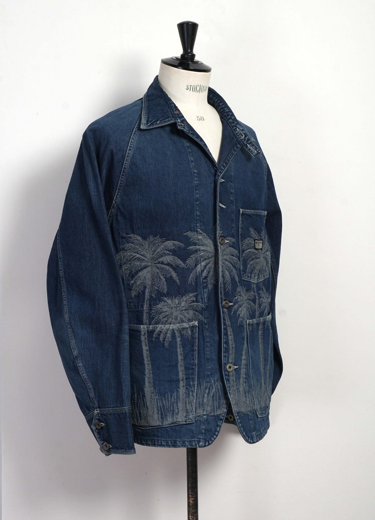 PALM TREE | 12oz Jacquard Denim Coverall | Processed