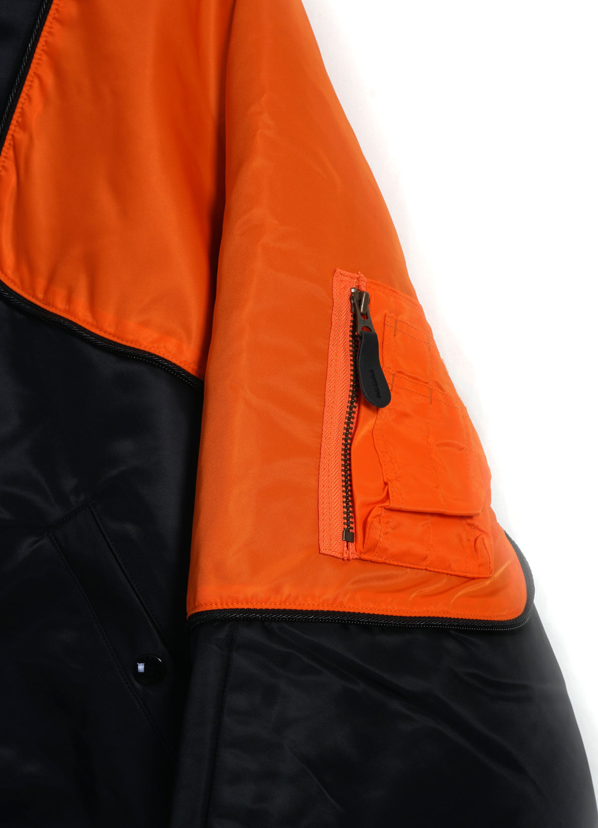 MA-1 SHAM BOMBER | Two-tone Shell Padded Jacket | Black