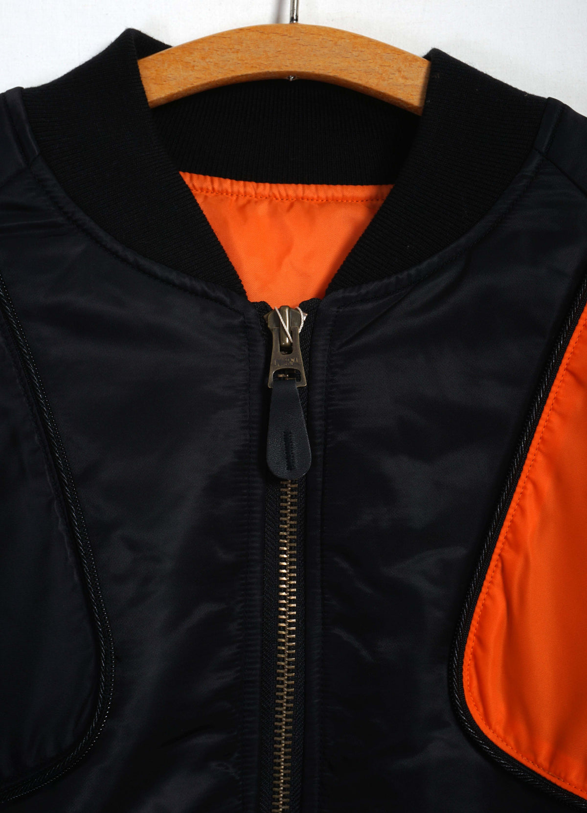 MA-1 SHAM BOMBER | Two-tone Shell Padded Jacket | Black