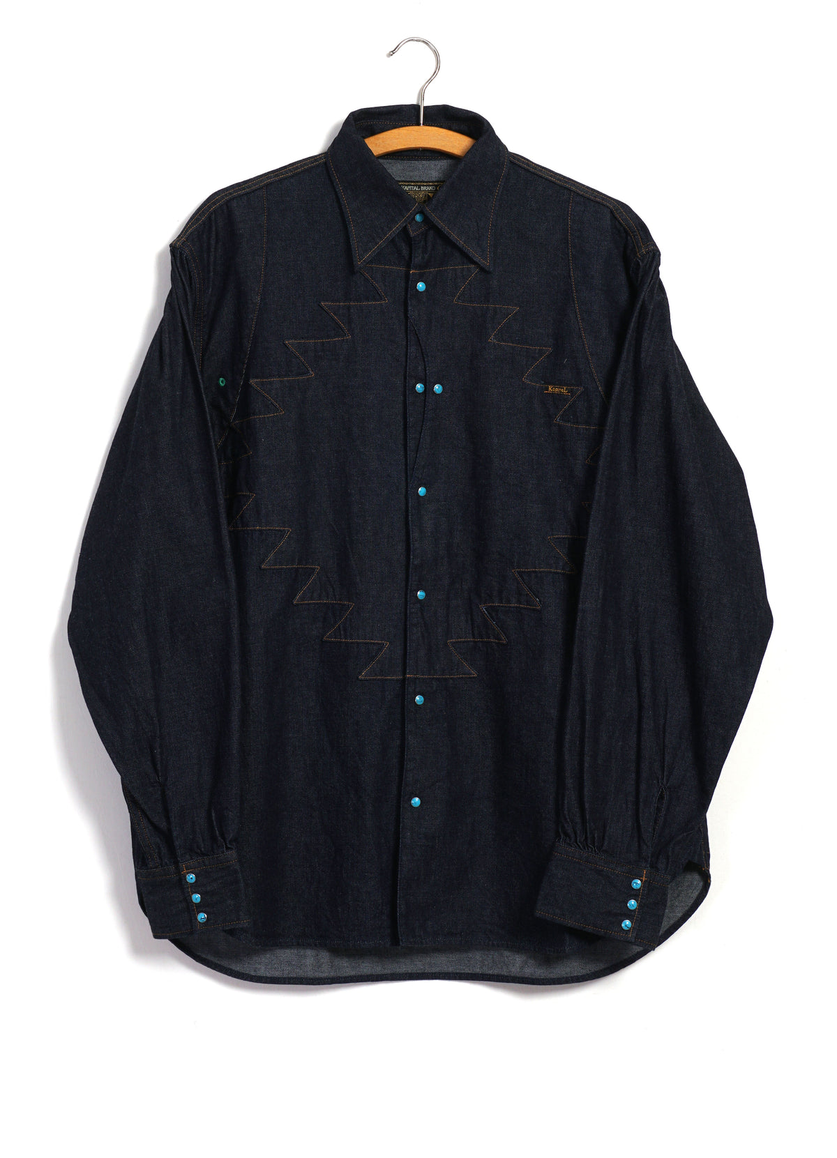 THUNDERBIRD HUSKY | 8oz Denim Western Shirt | Indigo