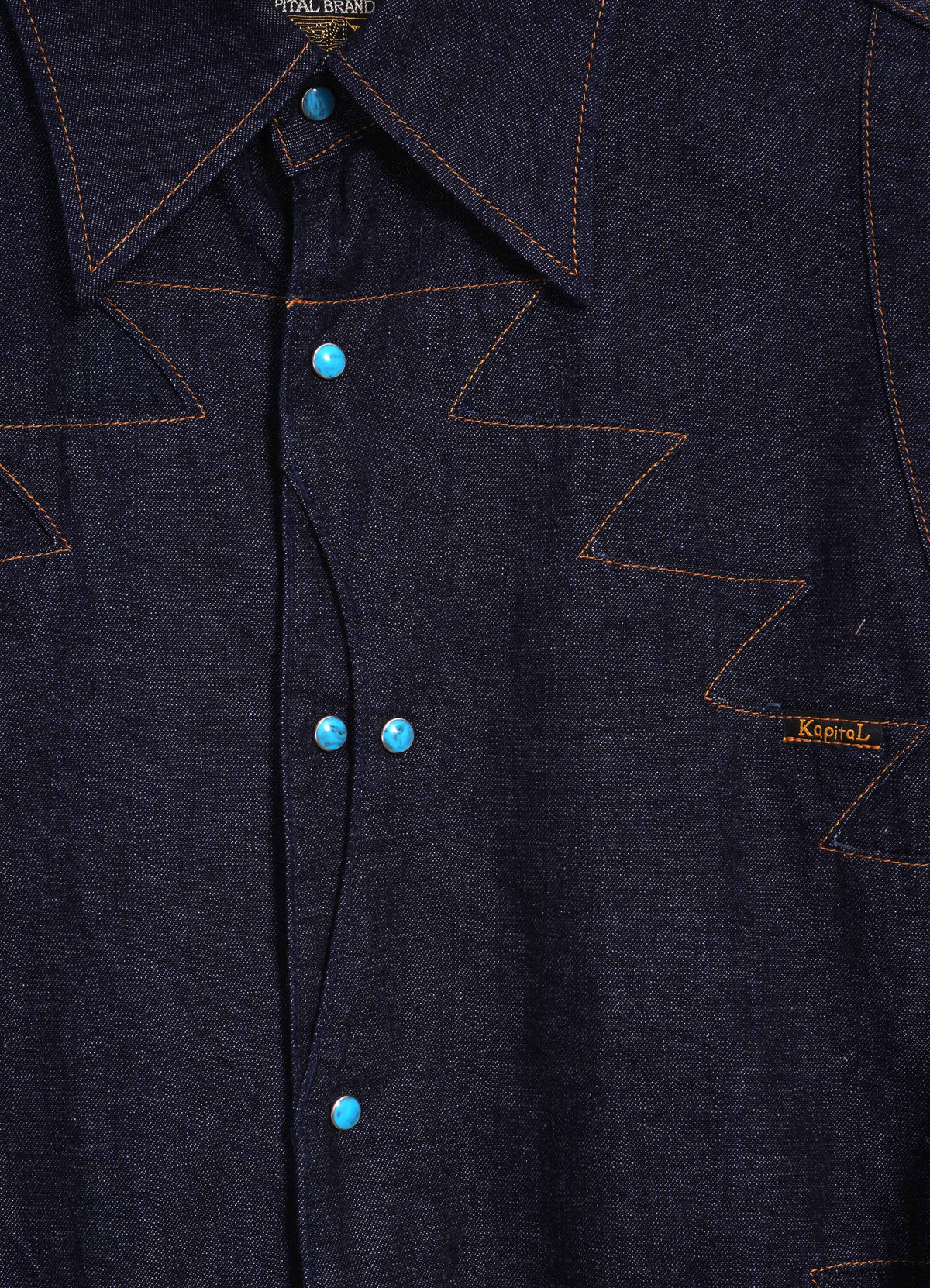 THUNDERBIRD HUSKY | 8oz Denim Western Shirt | Indigo