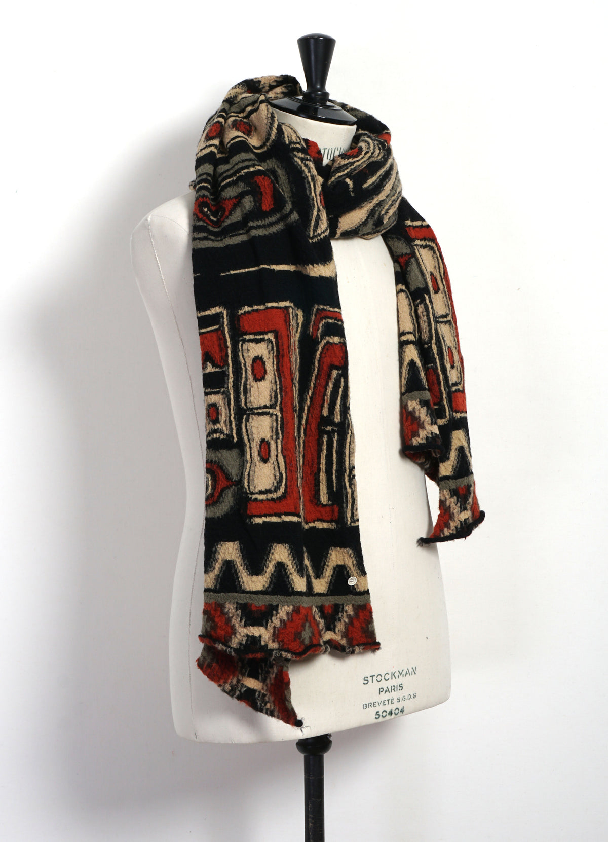 ALASKA RAVEN | Fulling Wool Scarf | Orange
