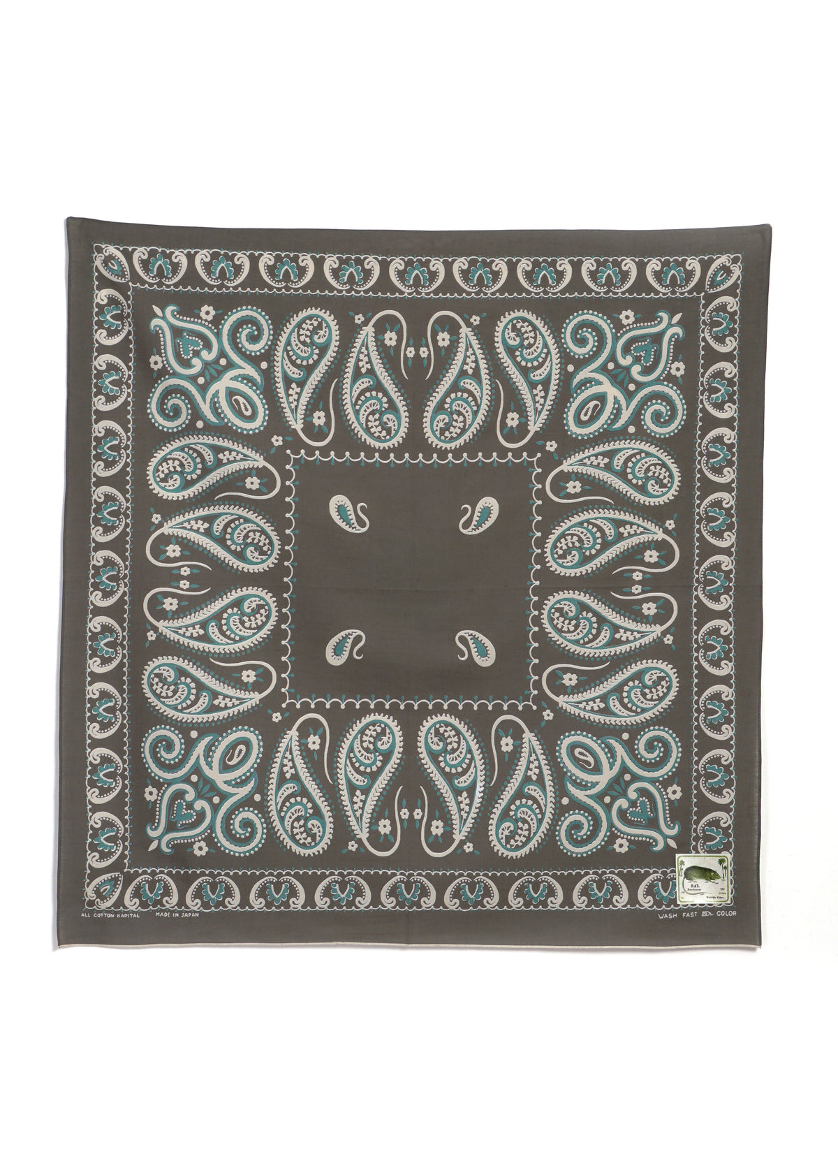 SAMBO | Fastcolor 30x30 Selvedge Bandanna | Khaki