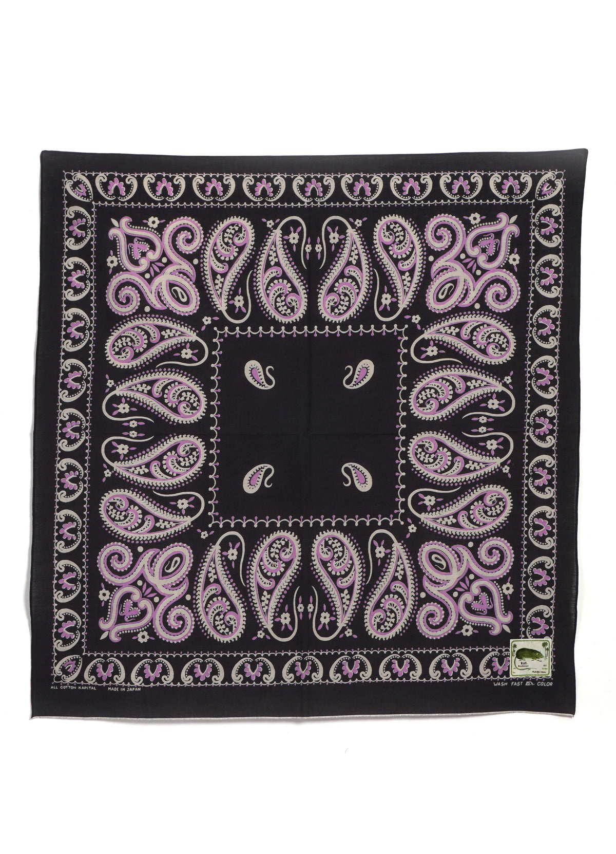 SAMBO | Fastcolor 30x30 Selvedge Bandanna | Black
