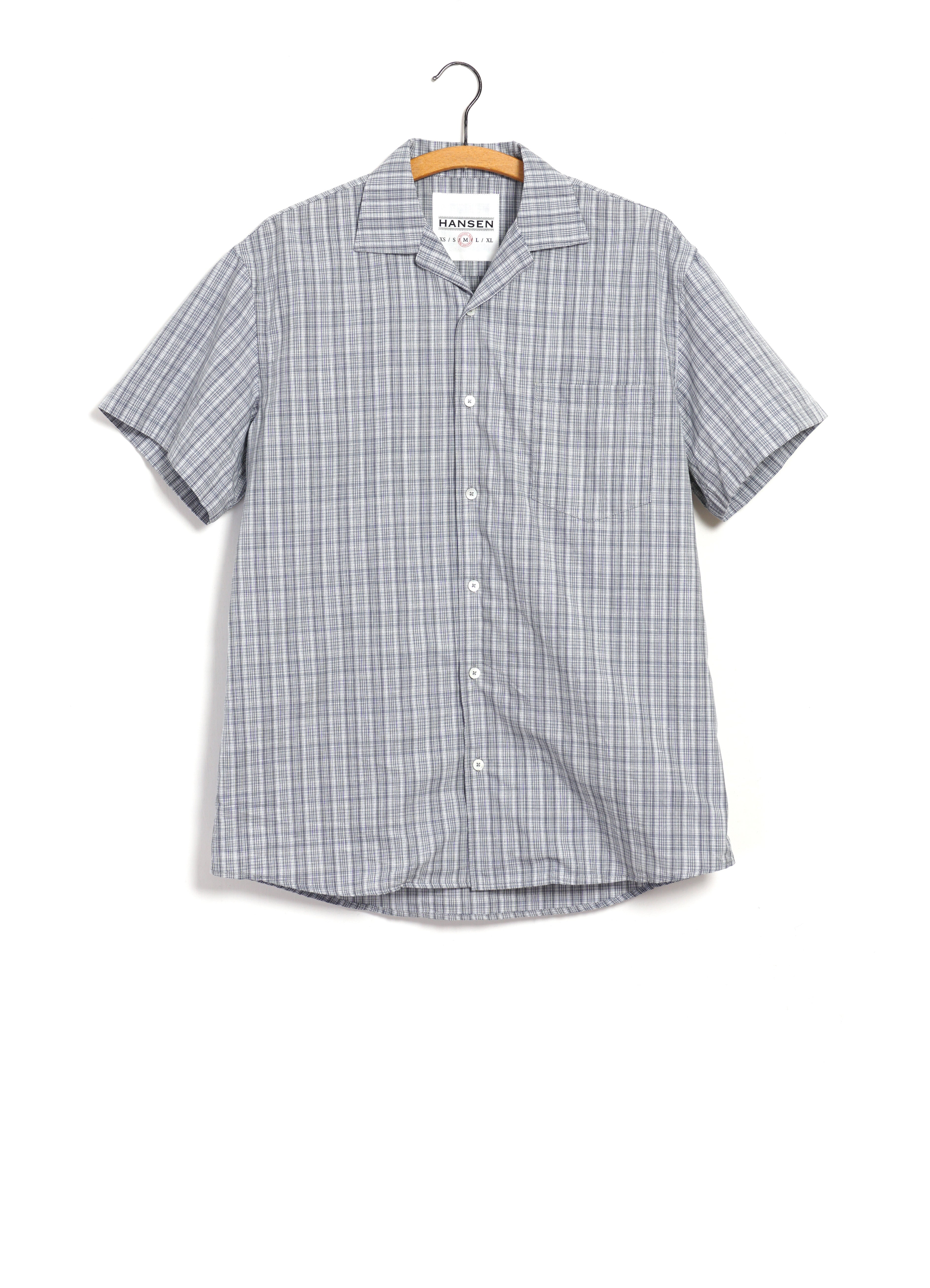 JONNY | Short Sleeve Shirt | Small Blue Checks