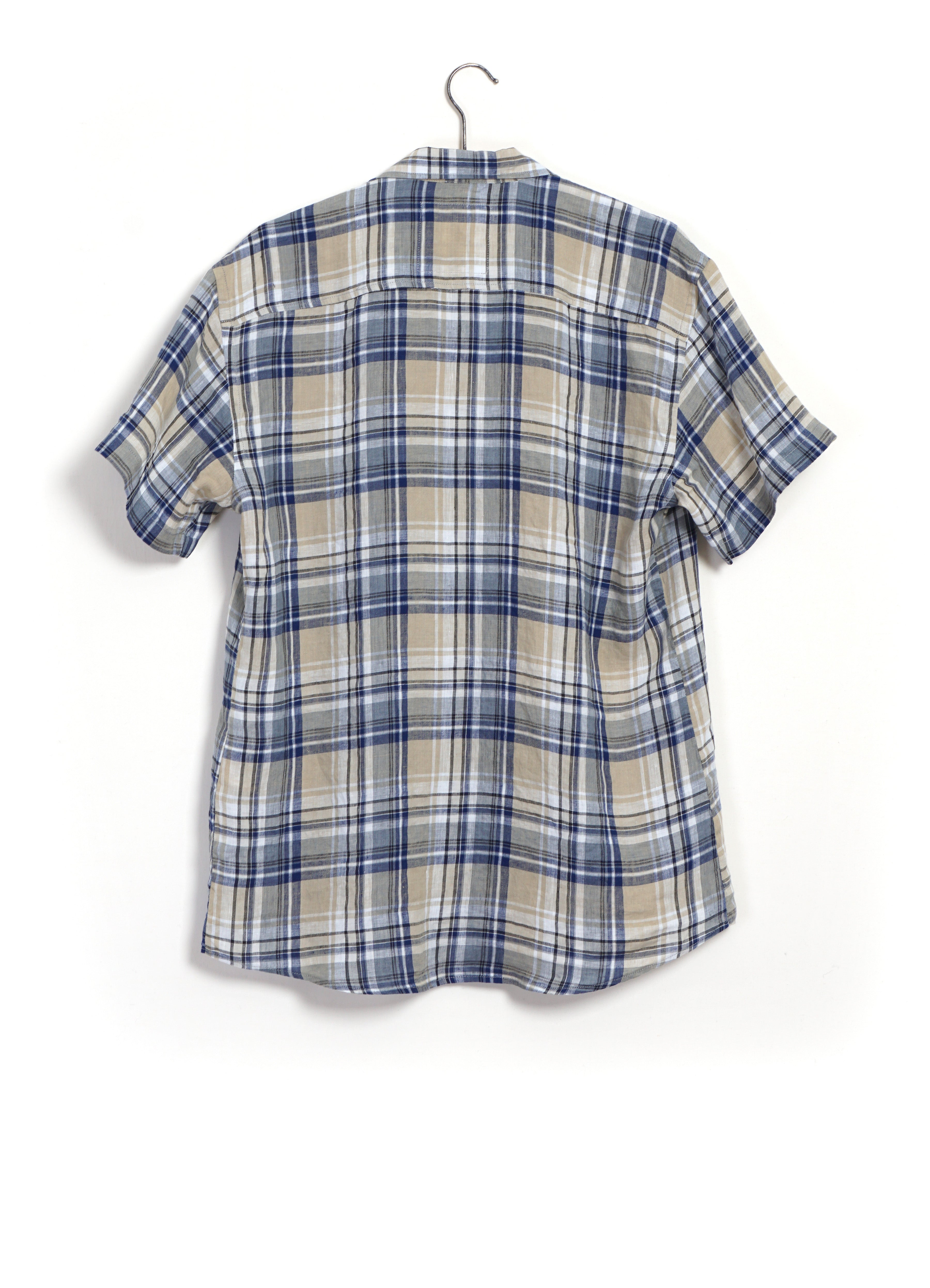 JONNY | Short Sleeve Shirt | Big Blue Checks
