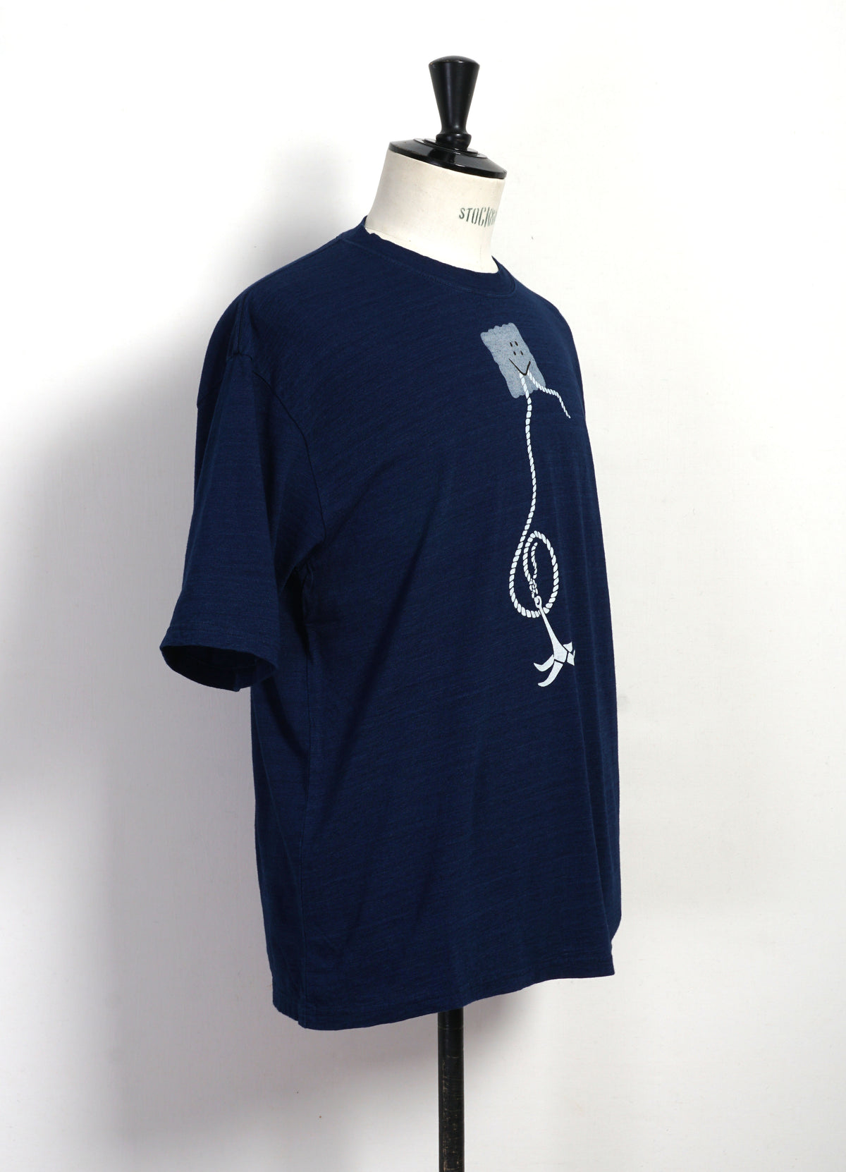 PECKISH ANCHOR | Jersey Crew Tee | Real Indigo