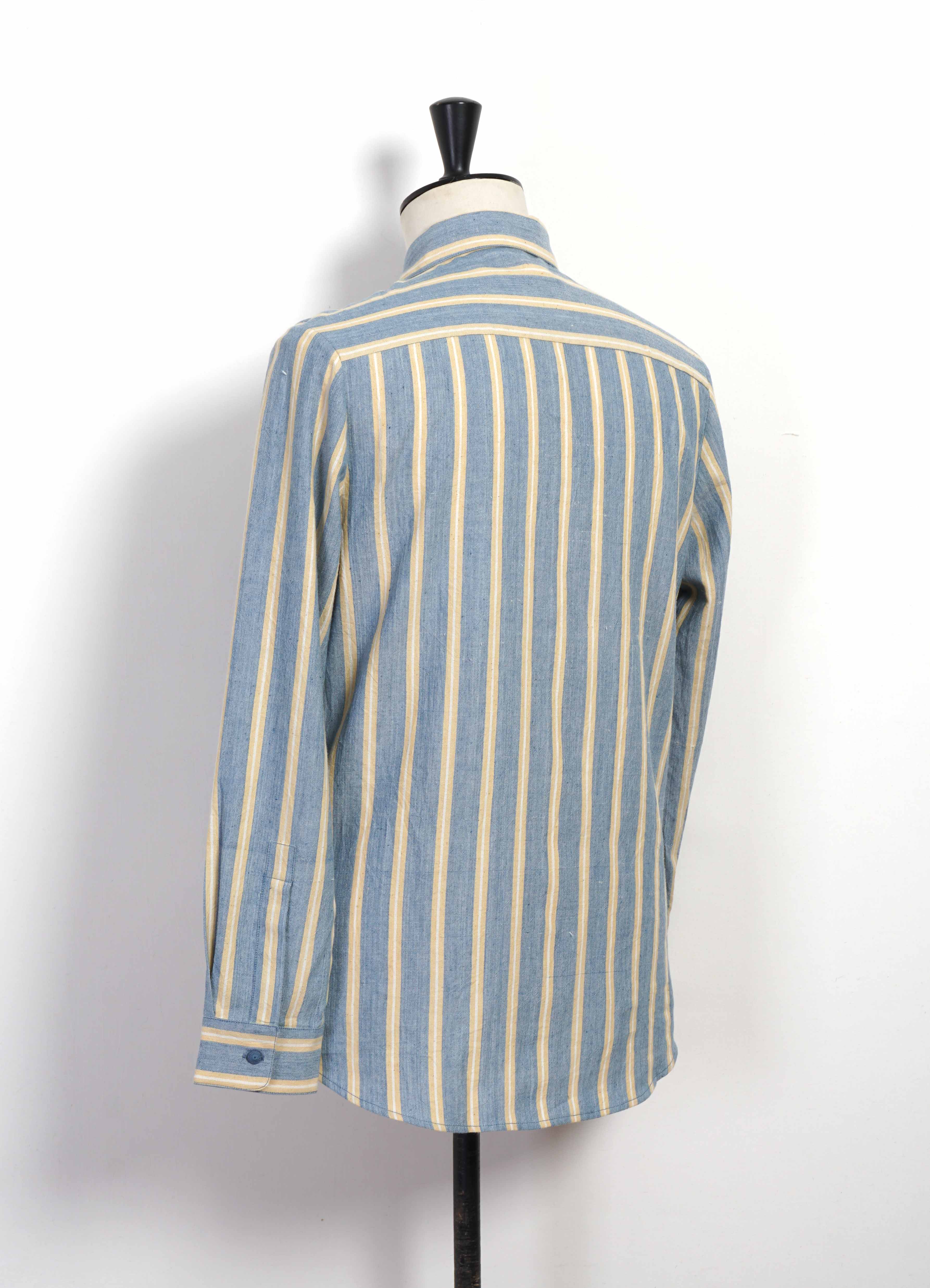 RSHIRT | Weft Striped Shirt | Light Indigo