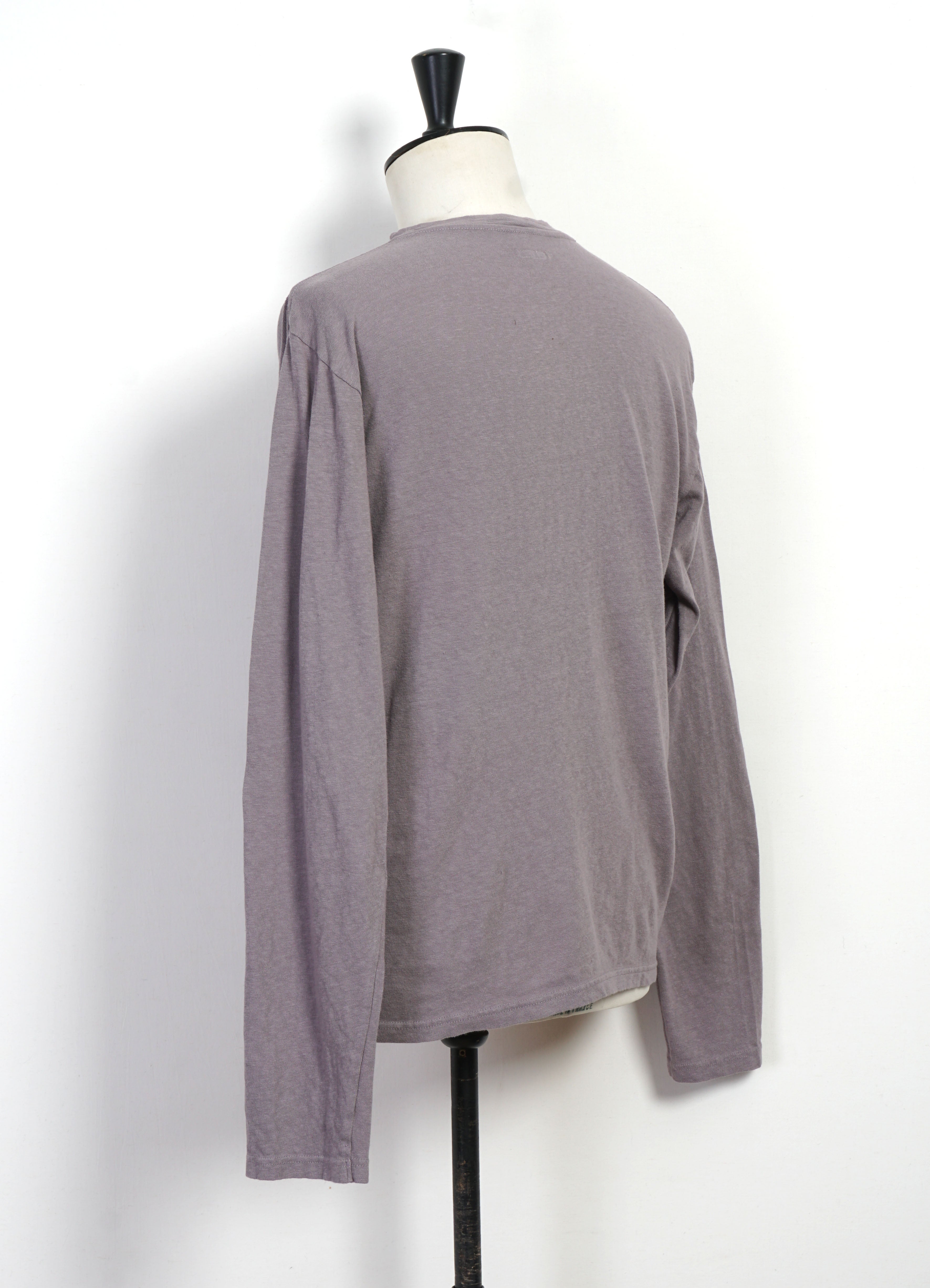 BISCUIT | Gauze Jersey Pocket Long Sleeve T | Light Purple