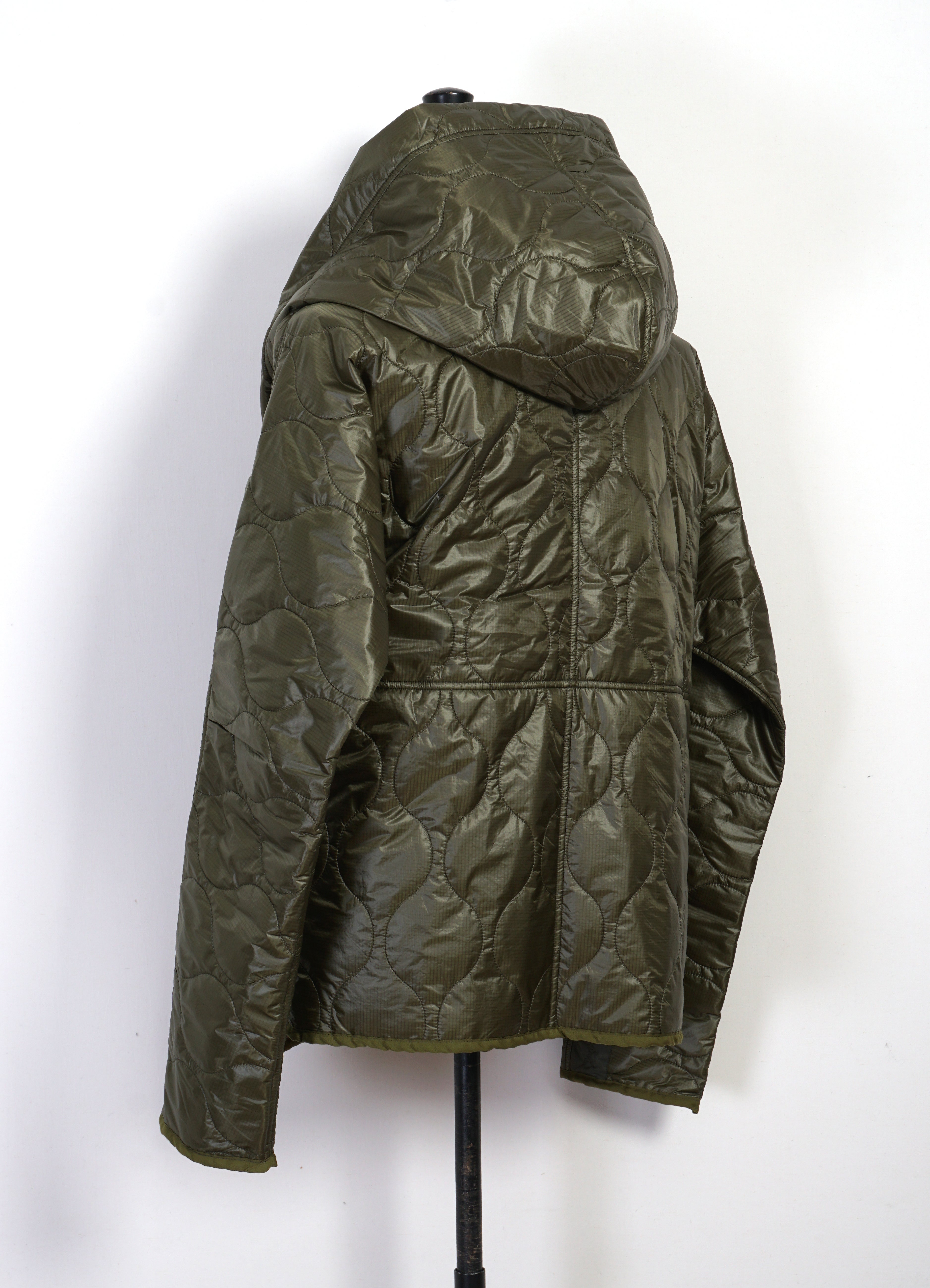 RING COAT | Quilted Nylon Jacket | Khaki