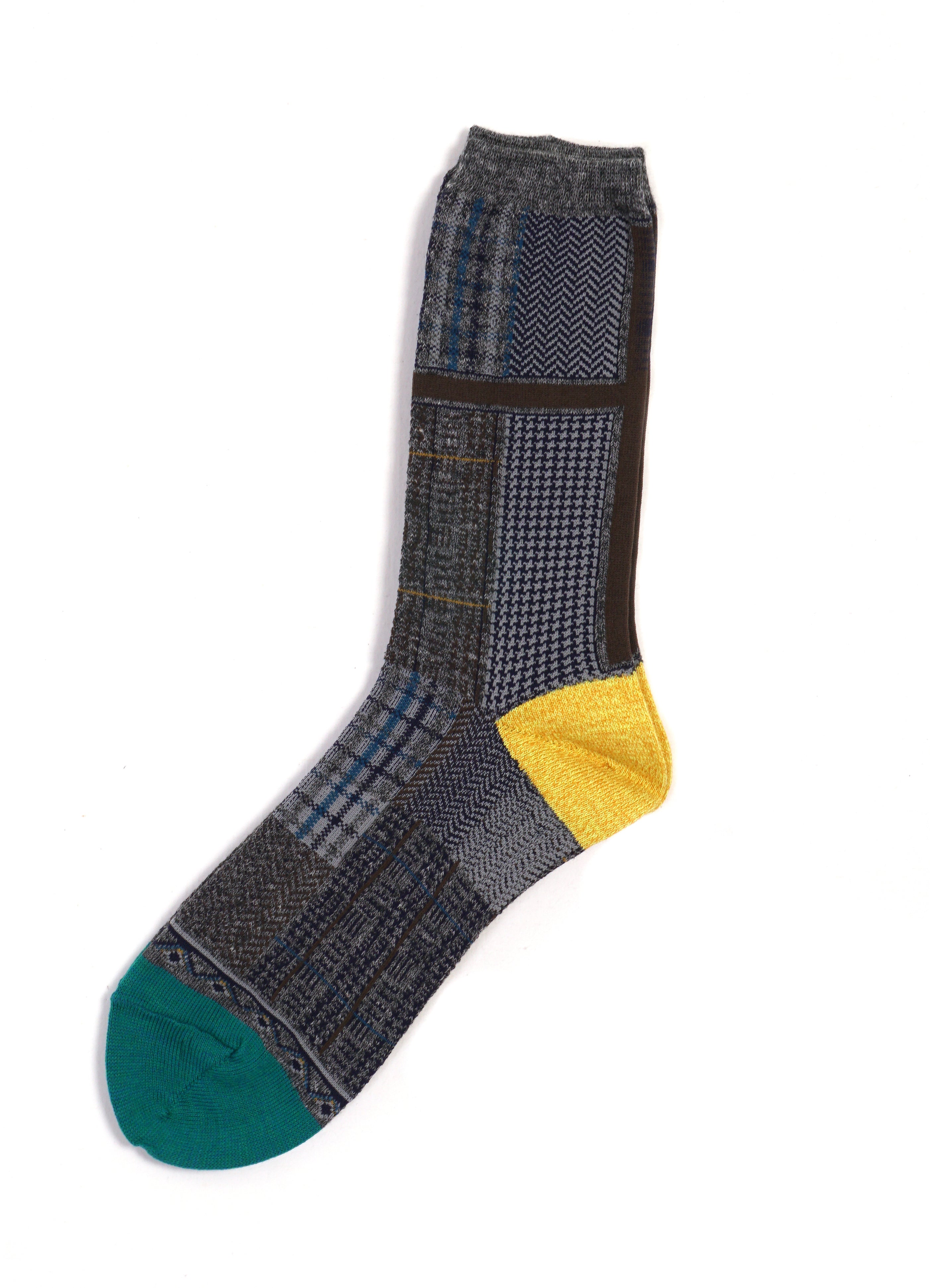 TWEED CLOTH | 144 Yarns Navajo Socks | Grey