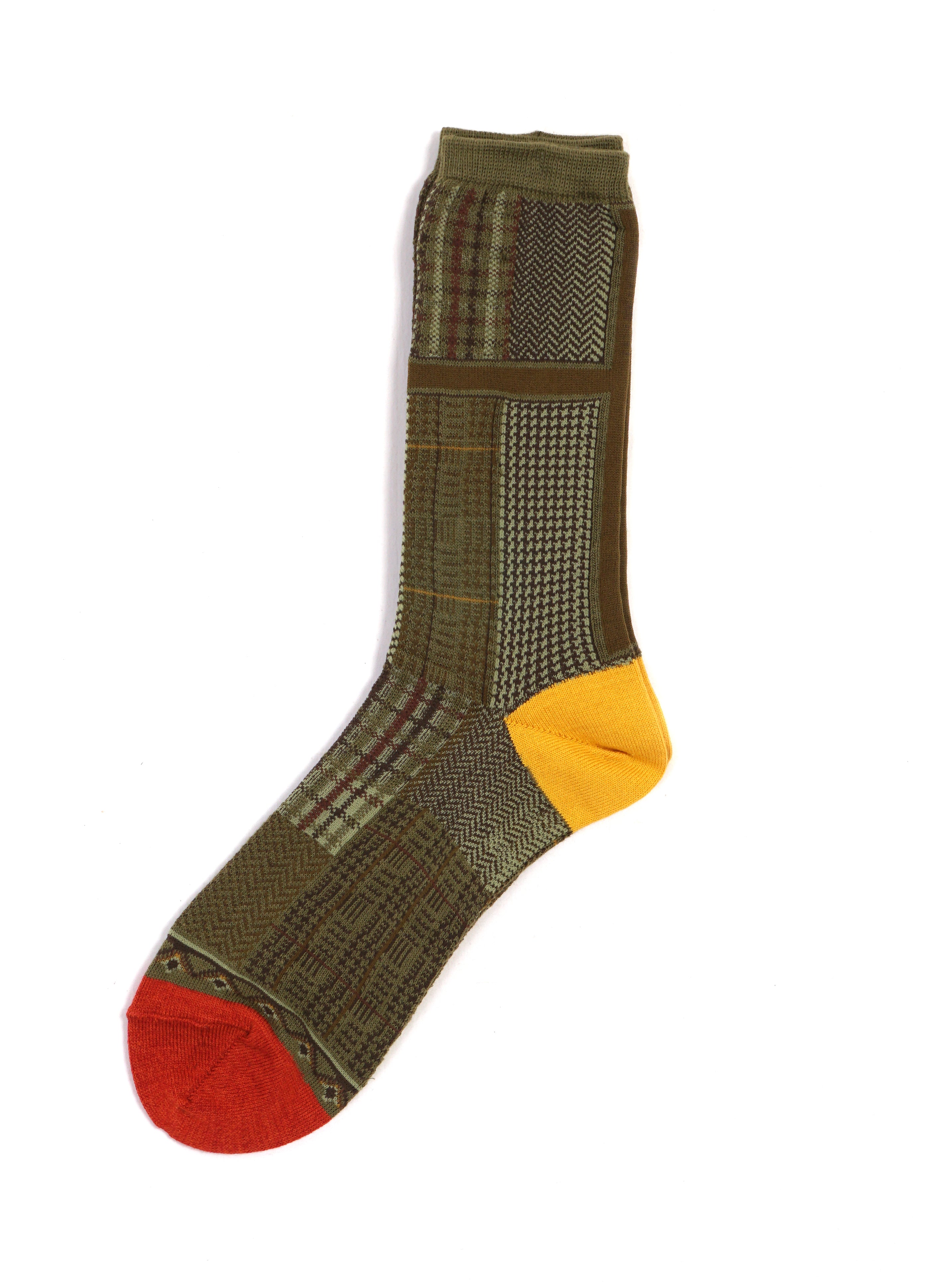 TWEED CLOTH | 144 Yarns Navajo Socks | Khaki