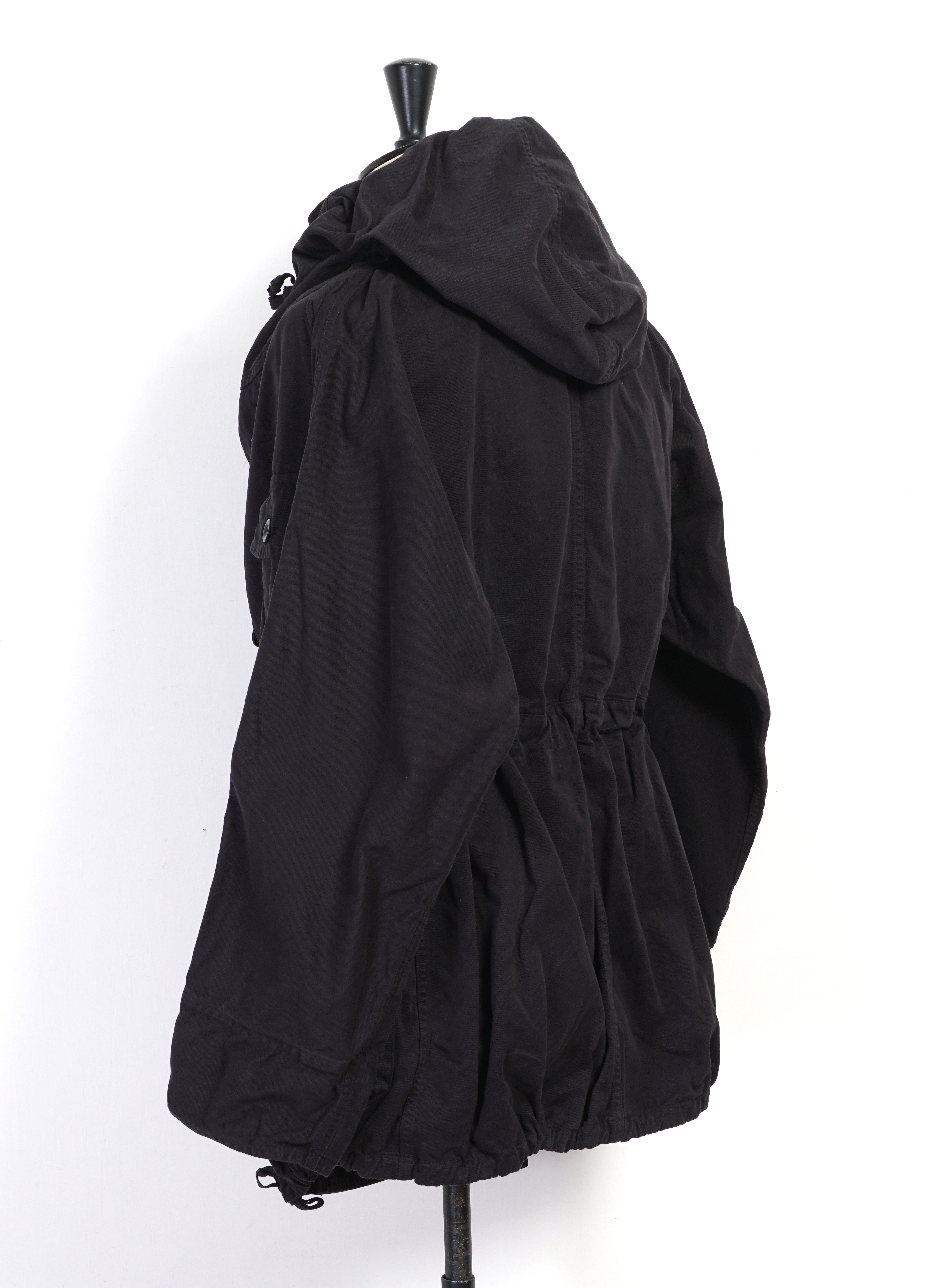 KATSURAGI | Cotton Ring Coat | Black