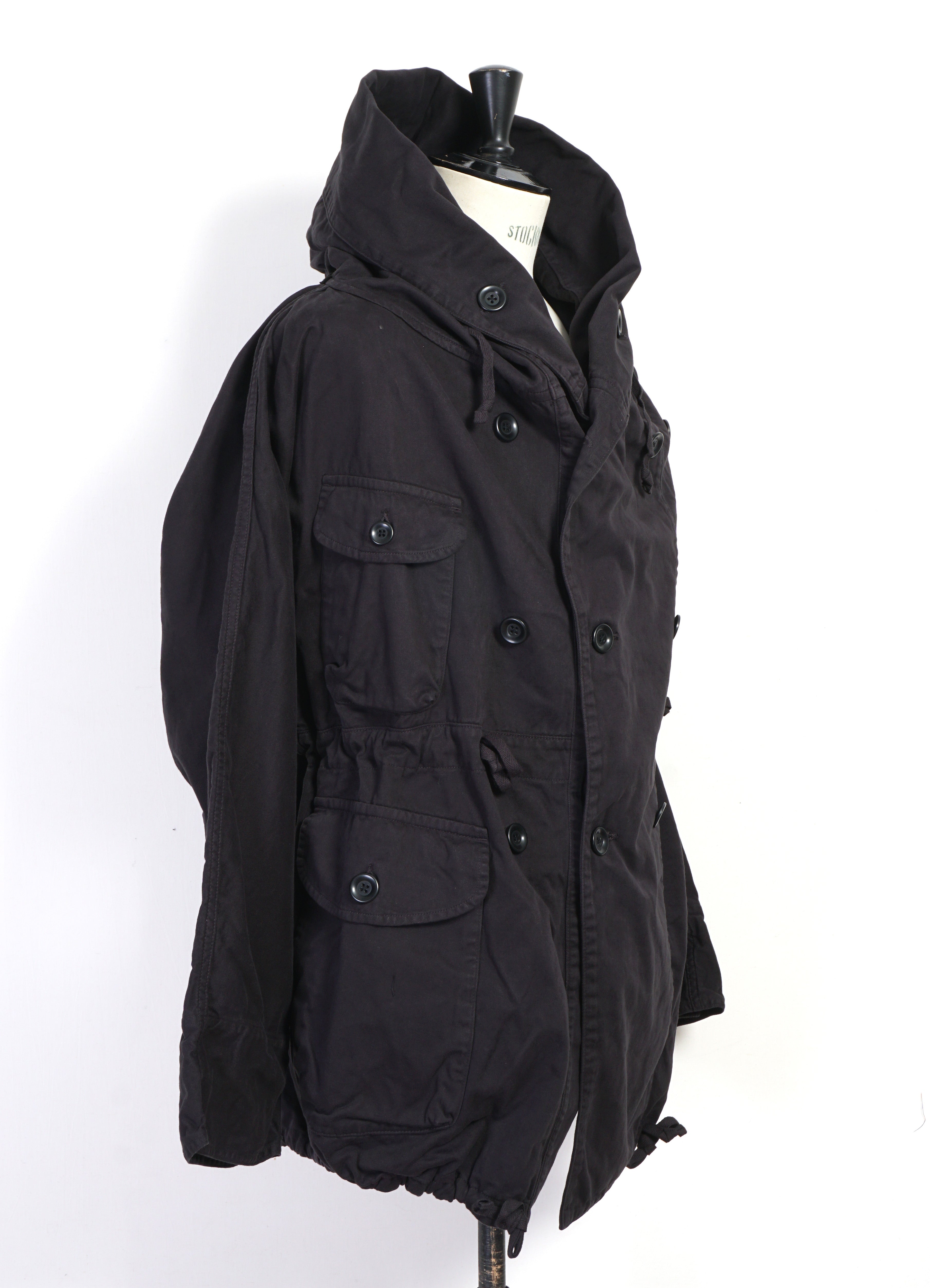 KATSURAGI | Cotton Ring Coat | Black