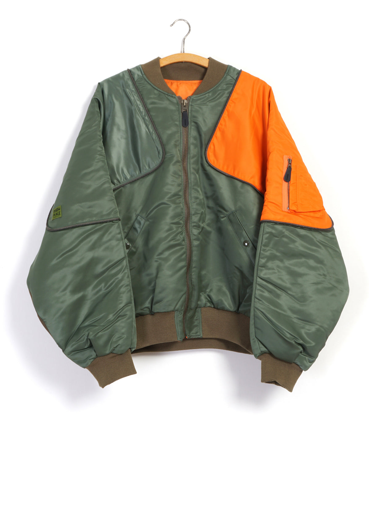 Sham Jacket MA-1 SHAM BOMBER | Two-tone Shell Padded Jacket | Khaki – HANSEN Garments
