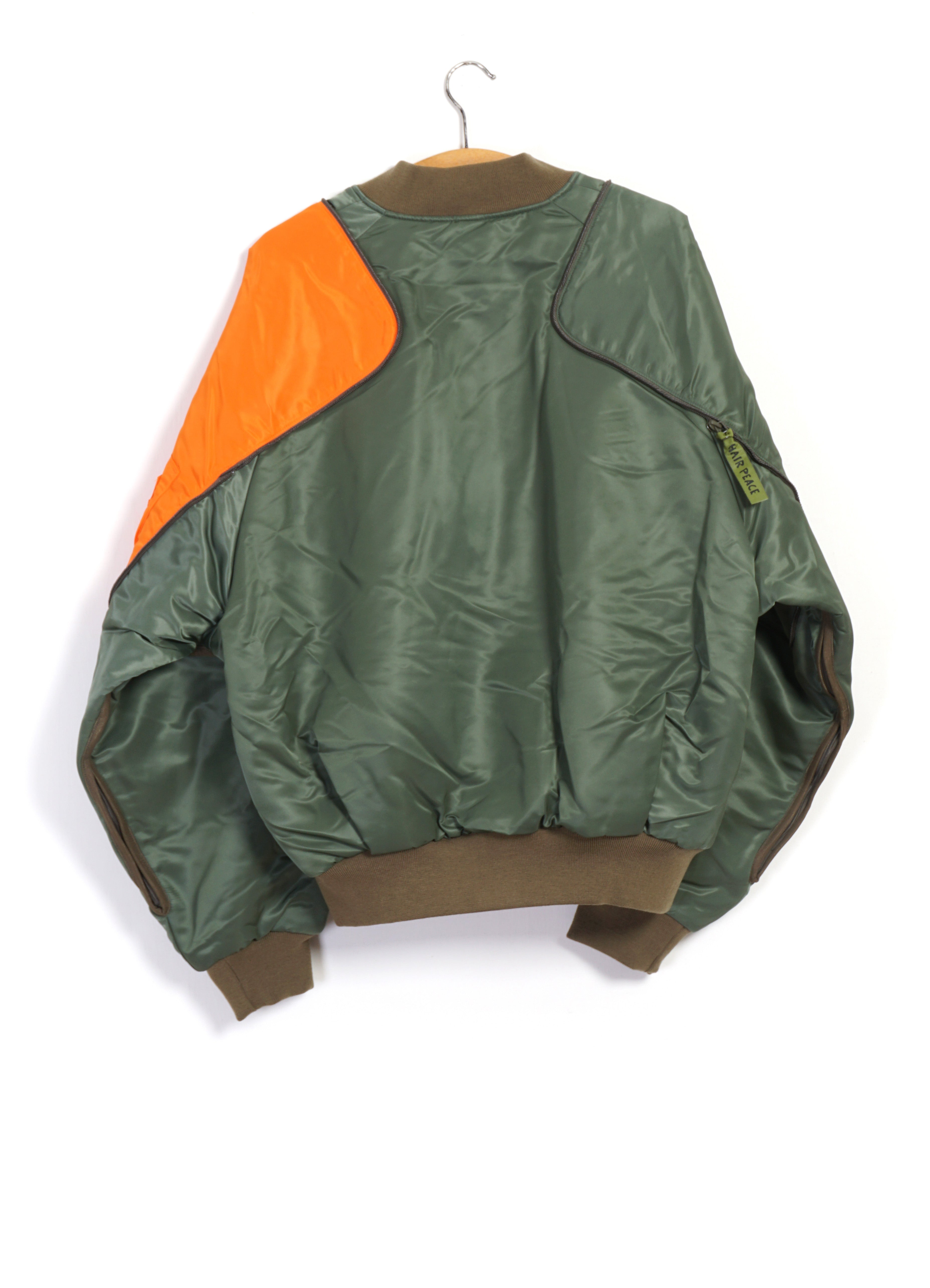 MA-1 SHAM BOMBER | Two-tone Shell Padded Jacket | Khaki