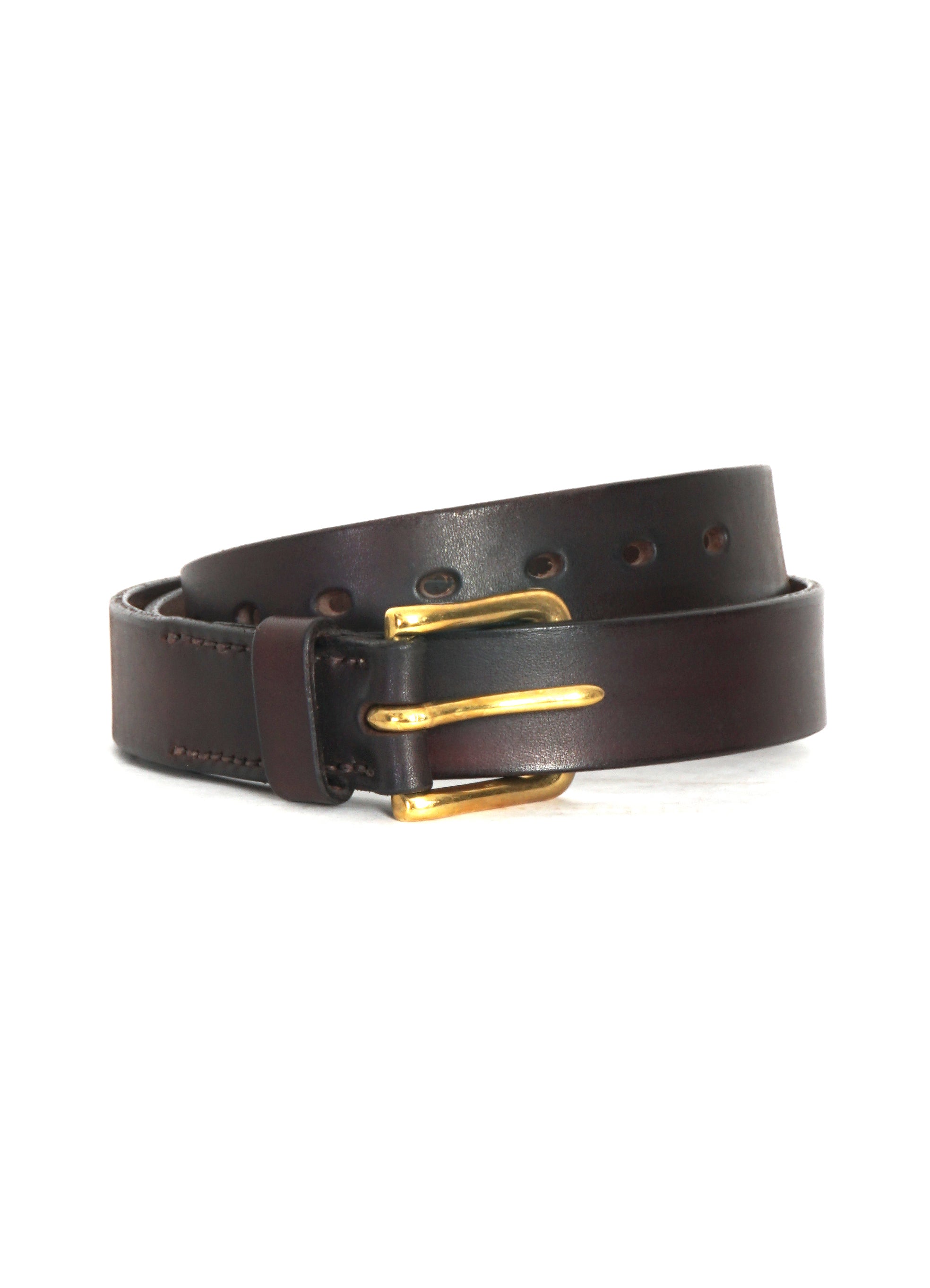 THE JENS BELT | Handmade Leather Belt | Brown/Brass | HANSEN Garments