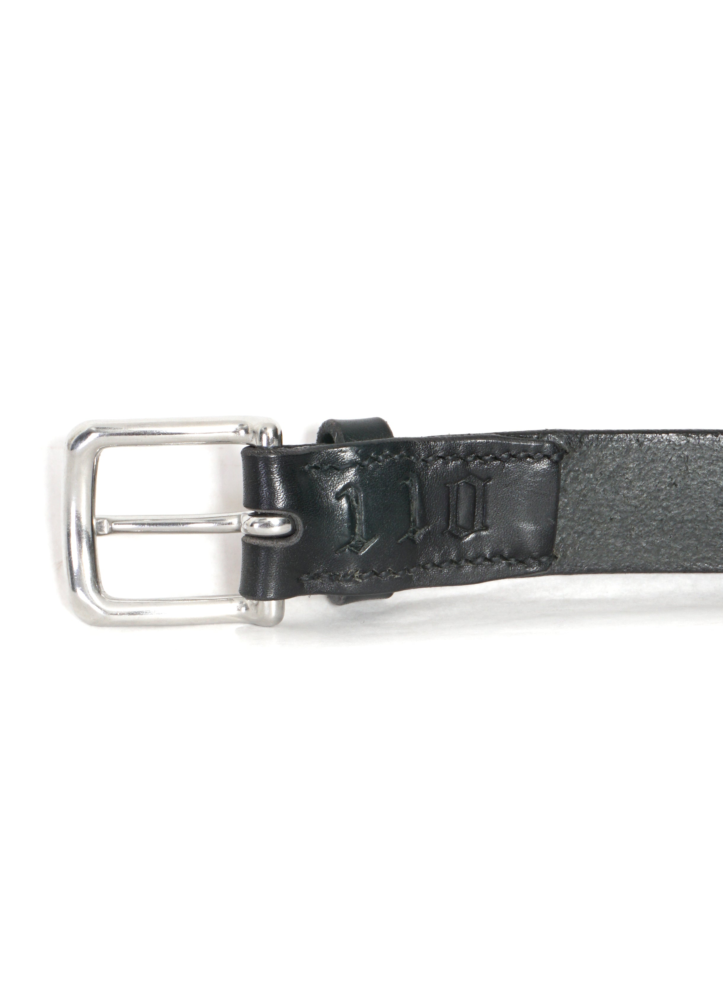 THE JENS BELT | Handmade Leather Belt | Black/Chrome